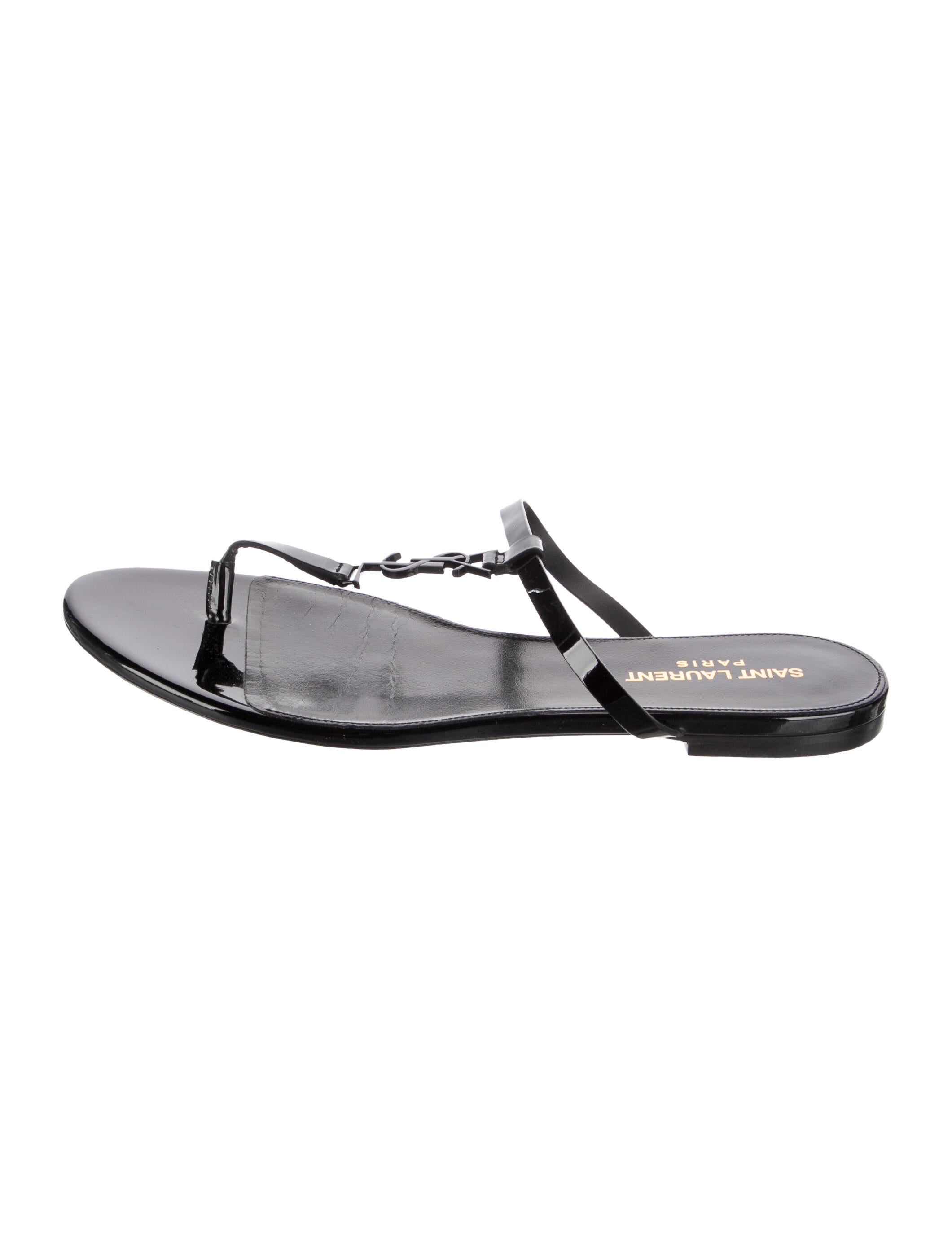 Saint Laurent Patent Leather Slides