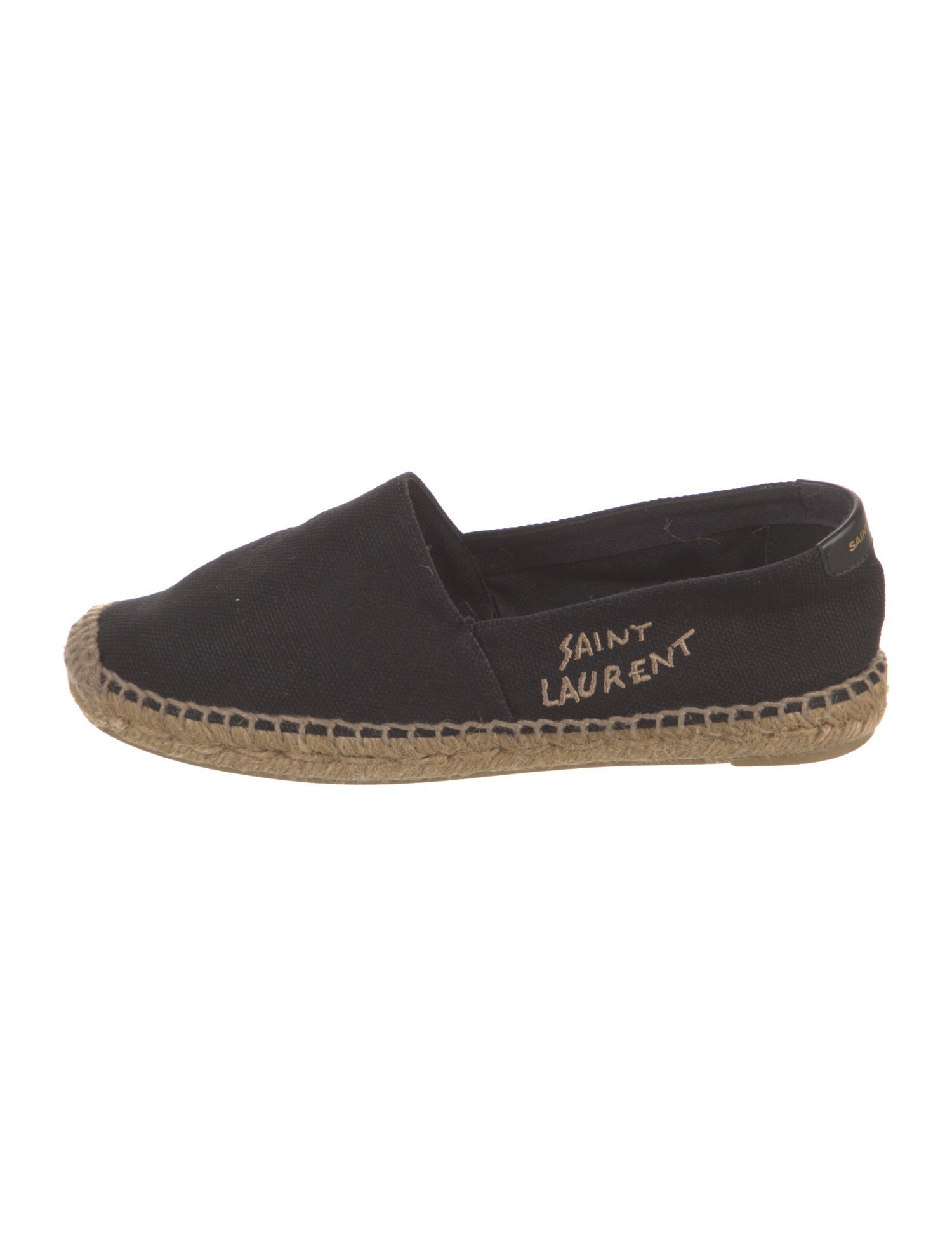 Saint Laurent Canvas Embroidered Accent Espadrilles