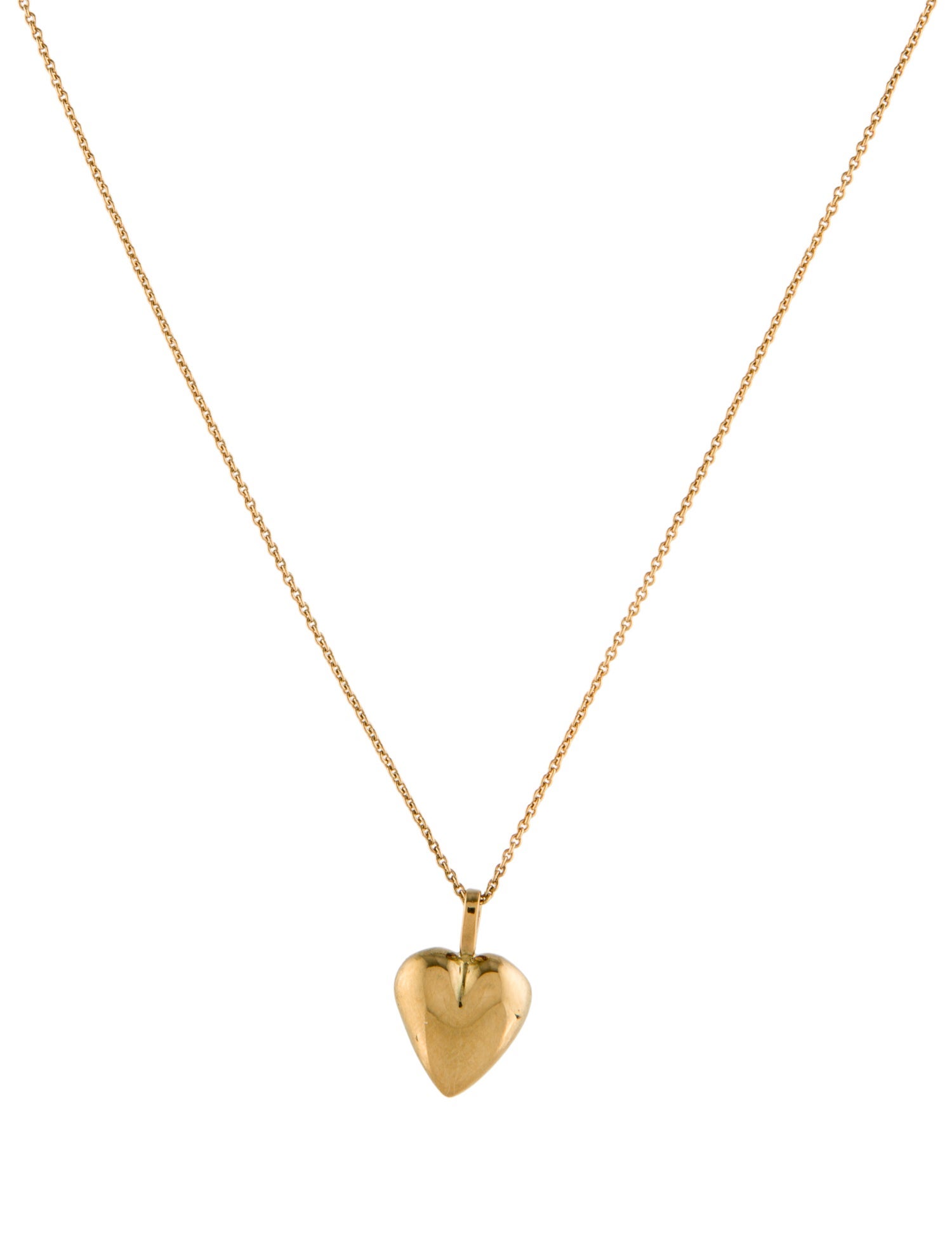 Saint Laurent Heart Pendant Chain Necklace