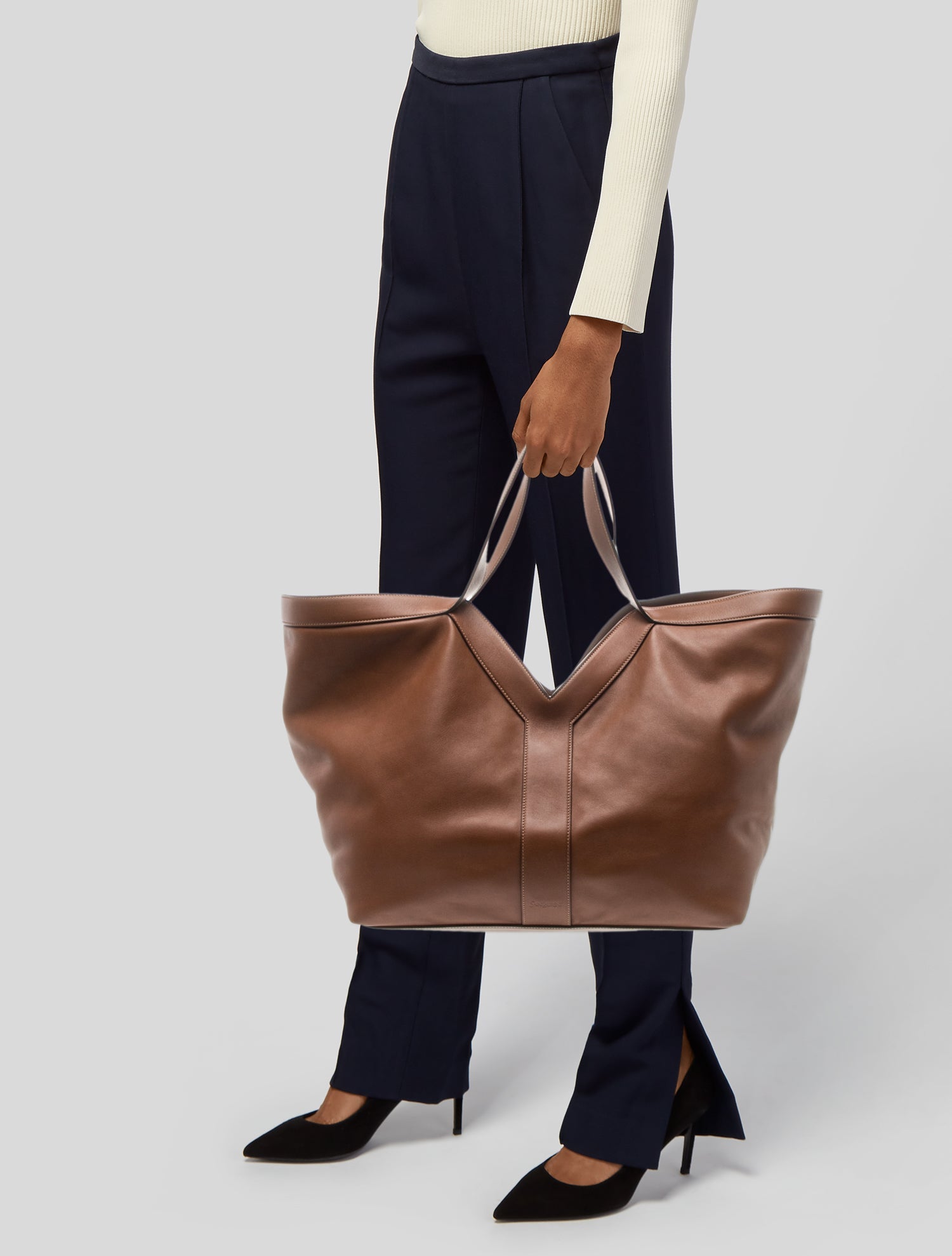 Saint Laurent Leather Y Tote 2024