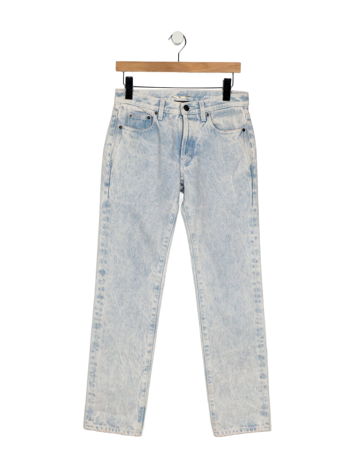 Saint Laurent Mid-Rise Straight Leg Jeans