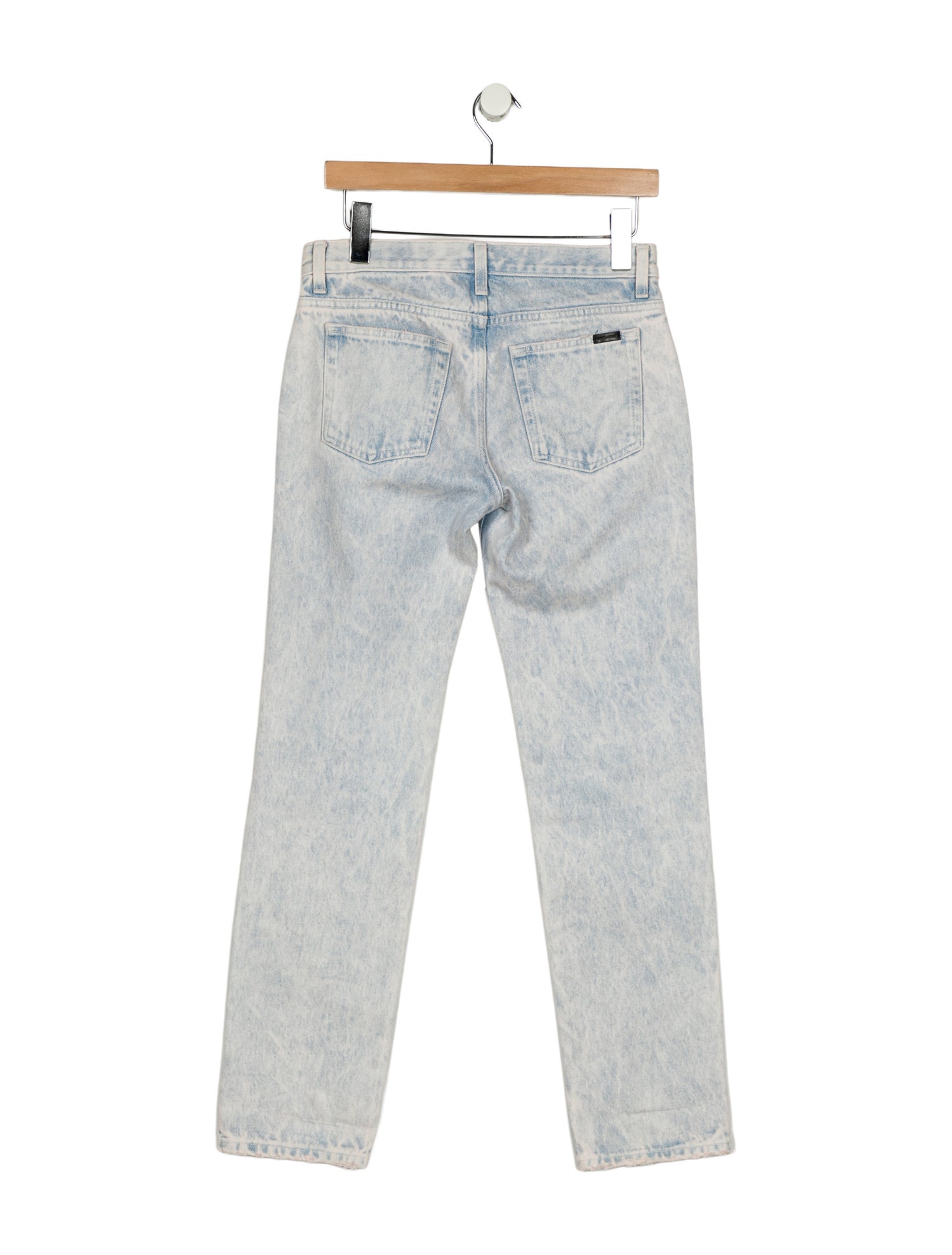 Saint Laurent Mid-Rise Straight Leg Jeans