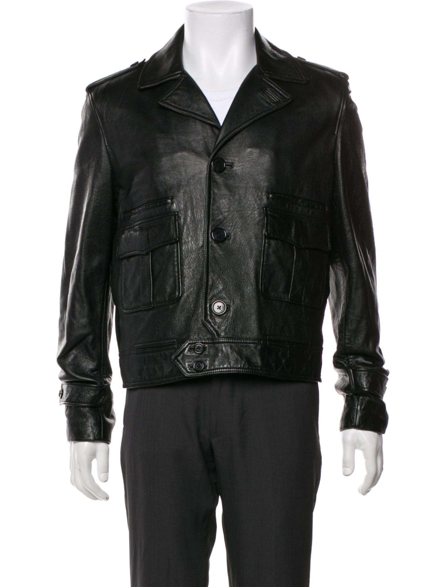 Saint Laurent Lamb Leather Moto Jacket
