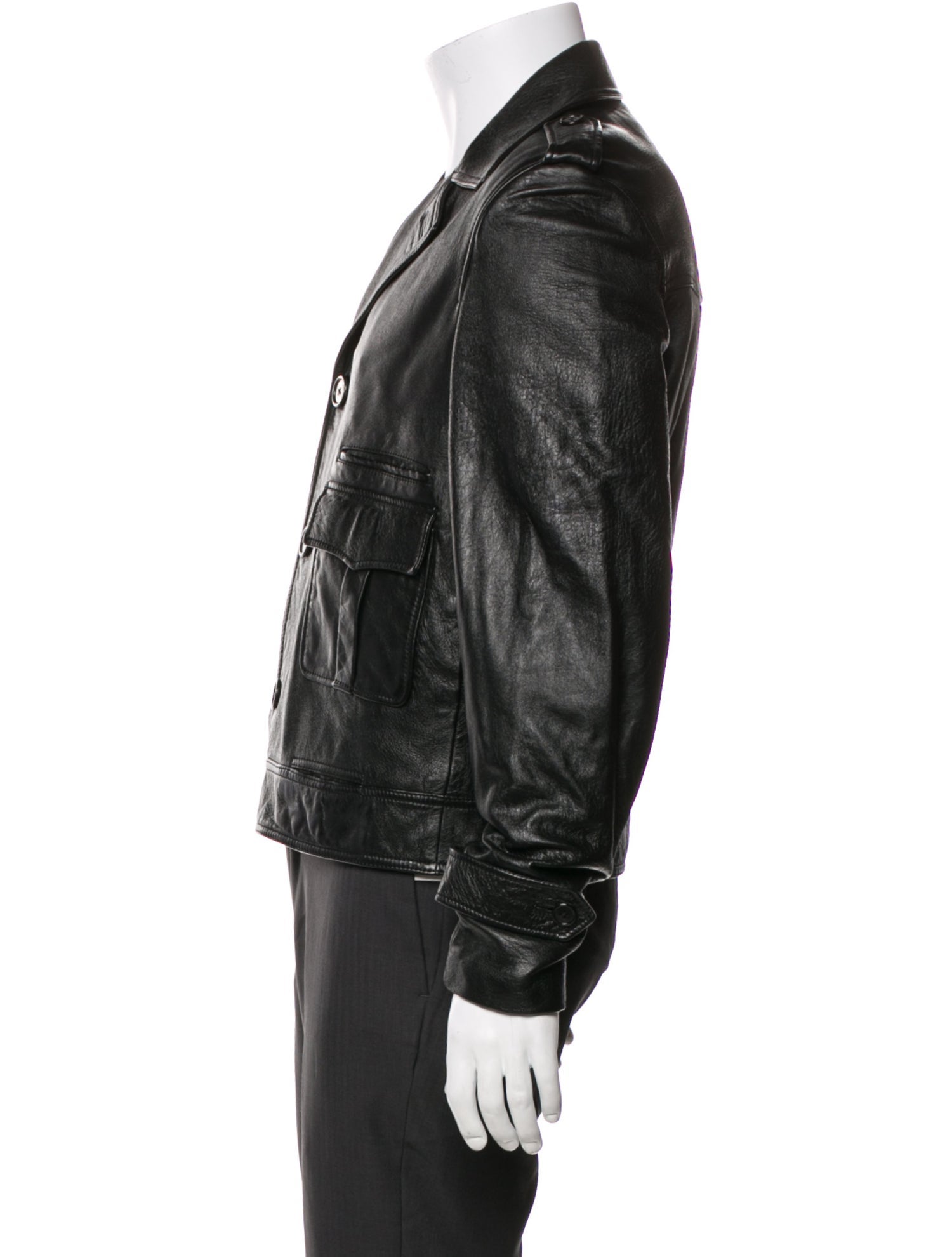 Saint Laurent Lamb Leather Moto Jacket