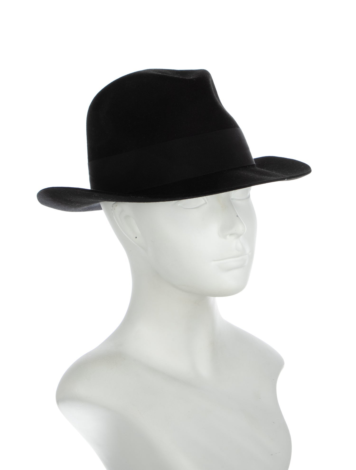 Saint Laurent Rabbit Felt Fedora Hat w/Tags