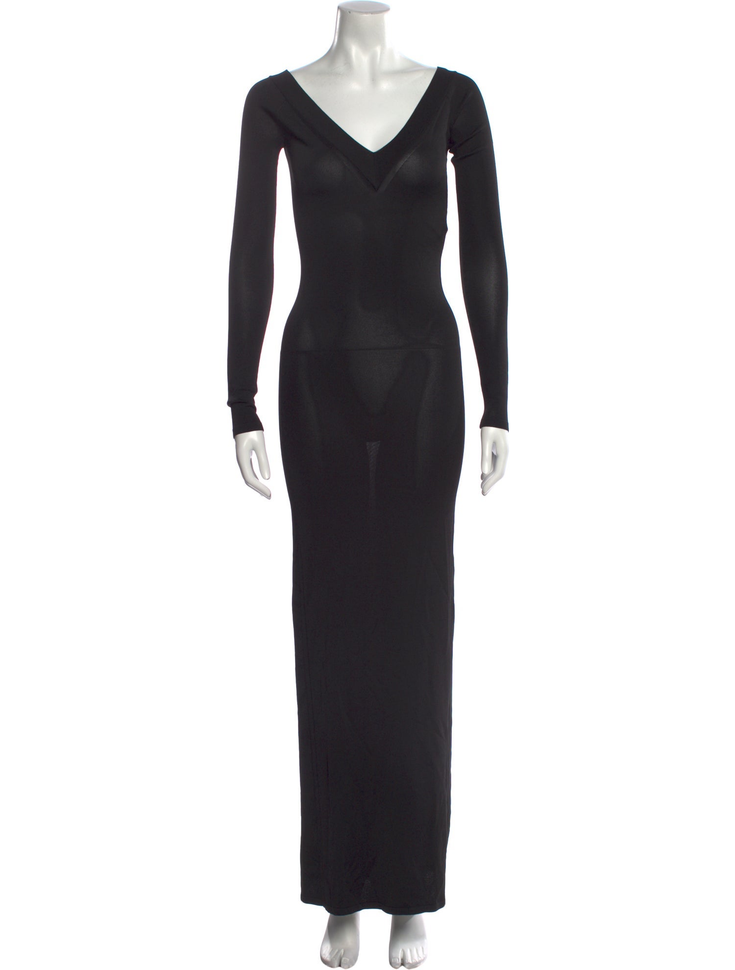 Saint Laurent V-Neck Long Dress