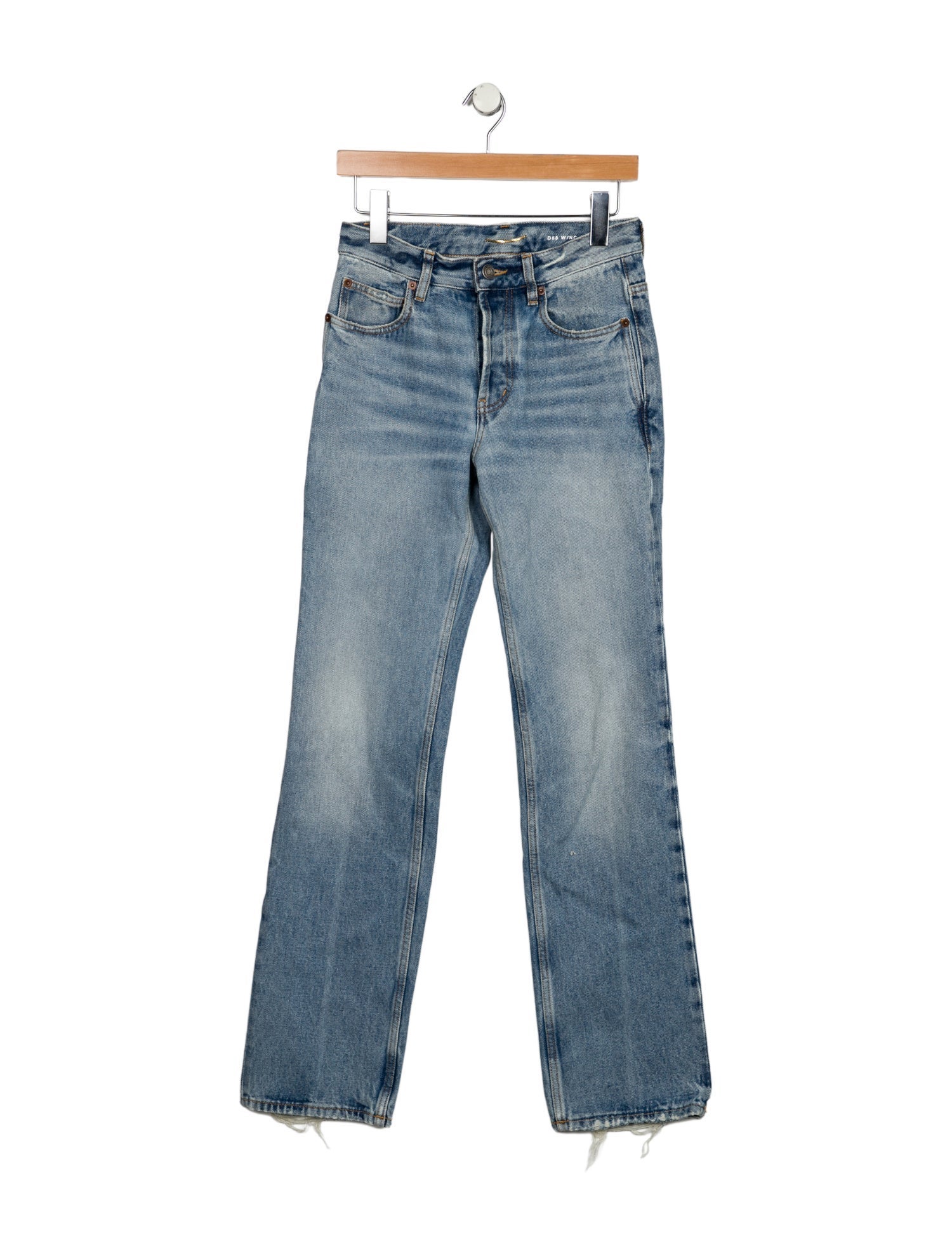 Saint Laurent Mid-Rise Straight Leg Jeans