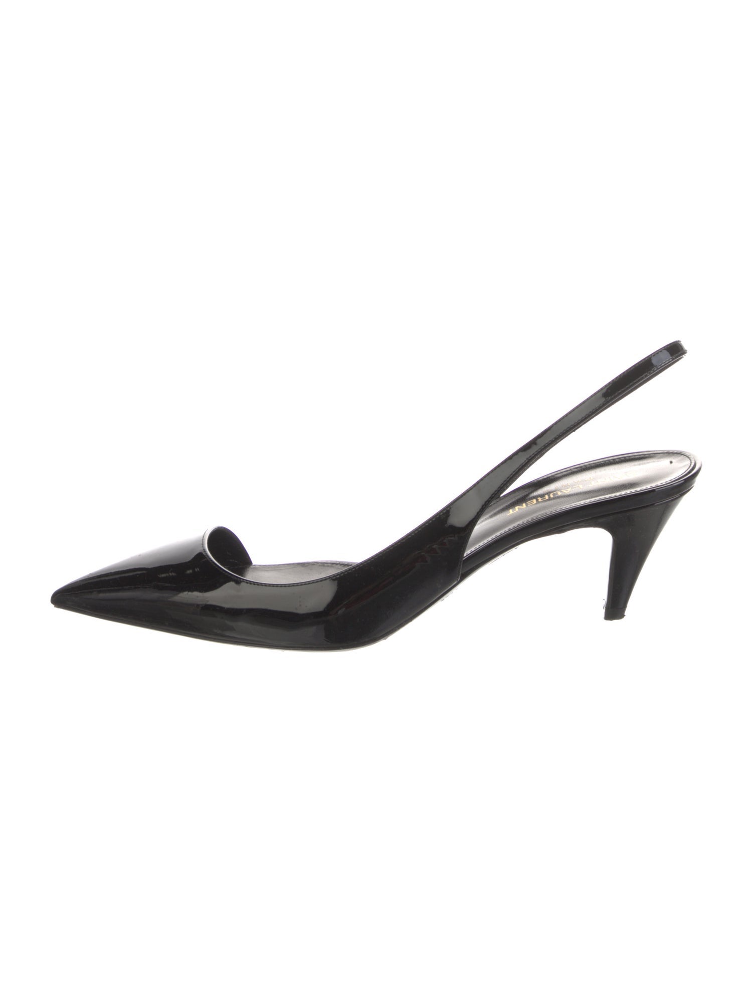Saint Laurent Patent Leather Slingback Pumps