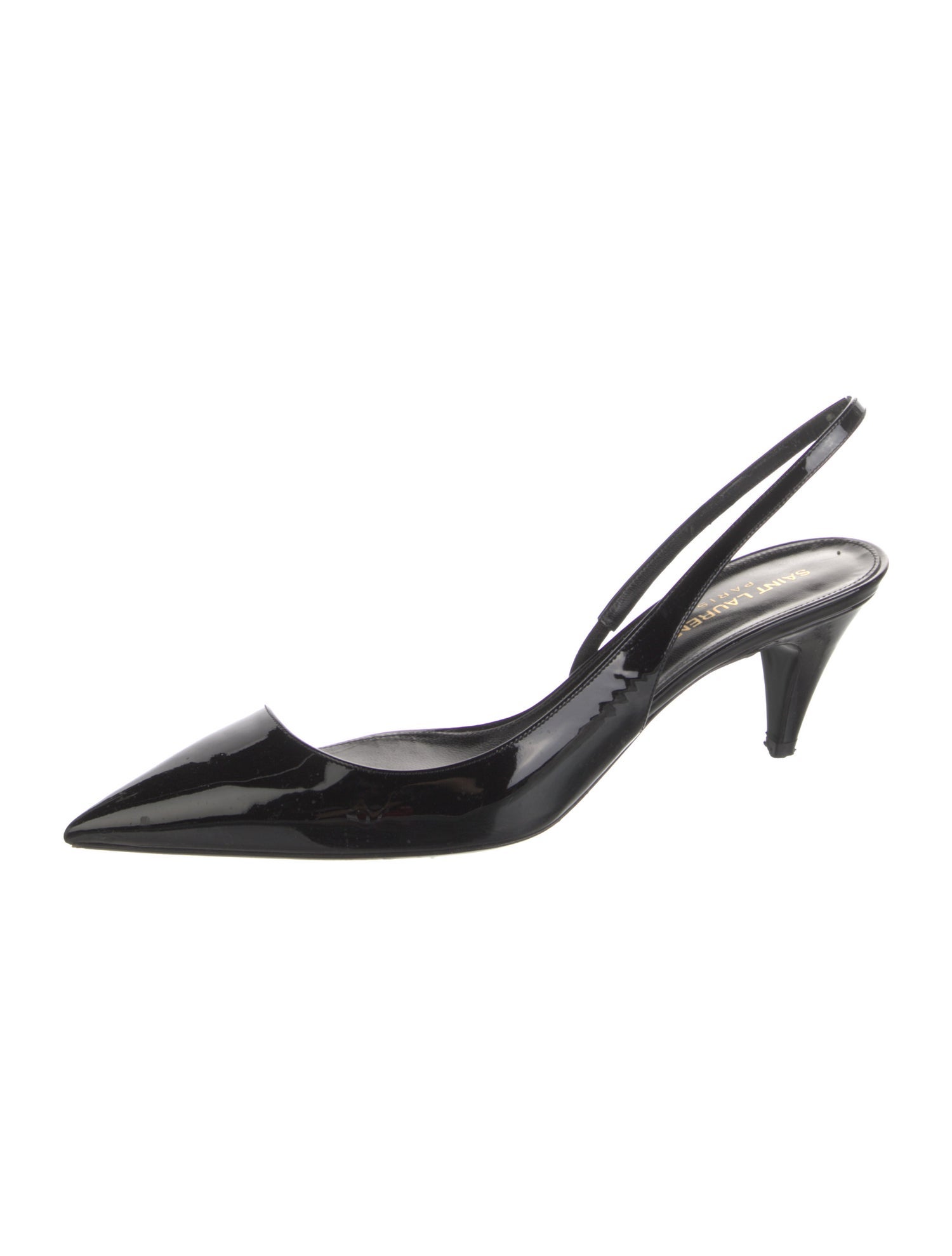 Saint Laurent Patent Leather Slingback Pumps
