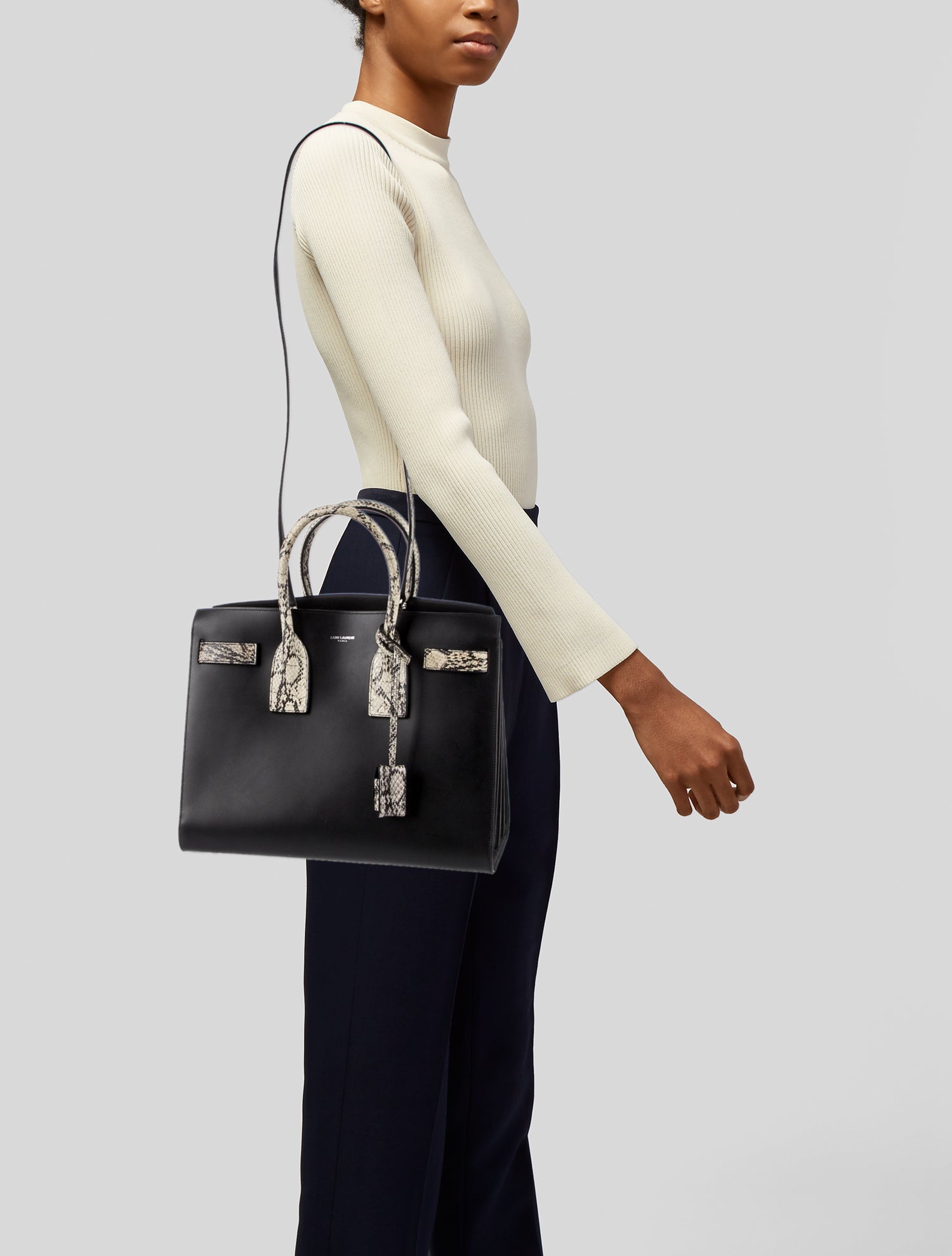 Saint Laurent Leather Sac De Jour