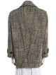 Saint Laurent Wool Tweed Pattern Peacoat
