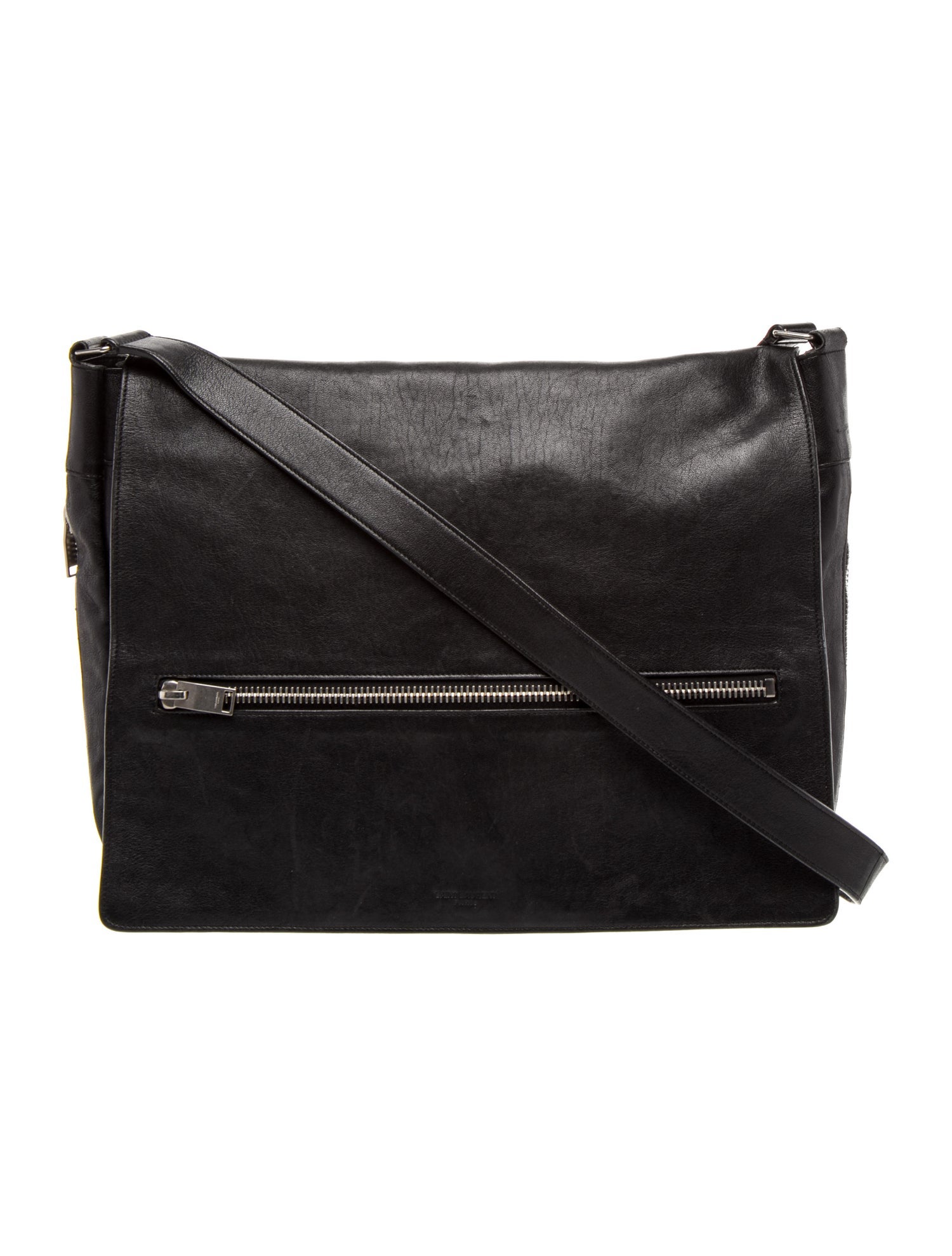Saint Laurent Leather Messenger Bag