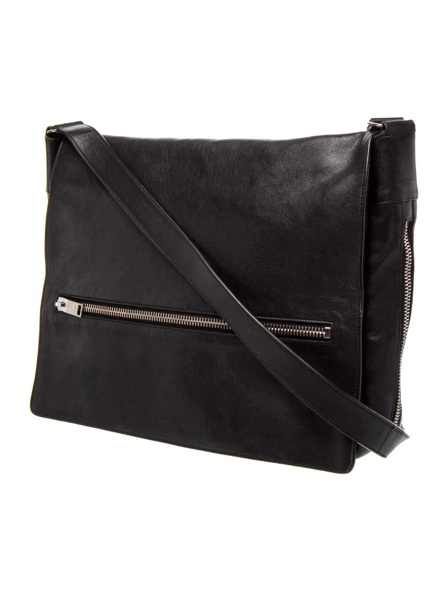 Saint Laurent Leather Messenger Bag