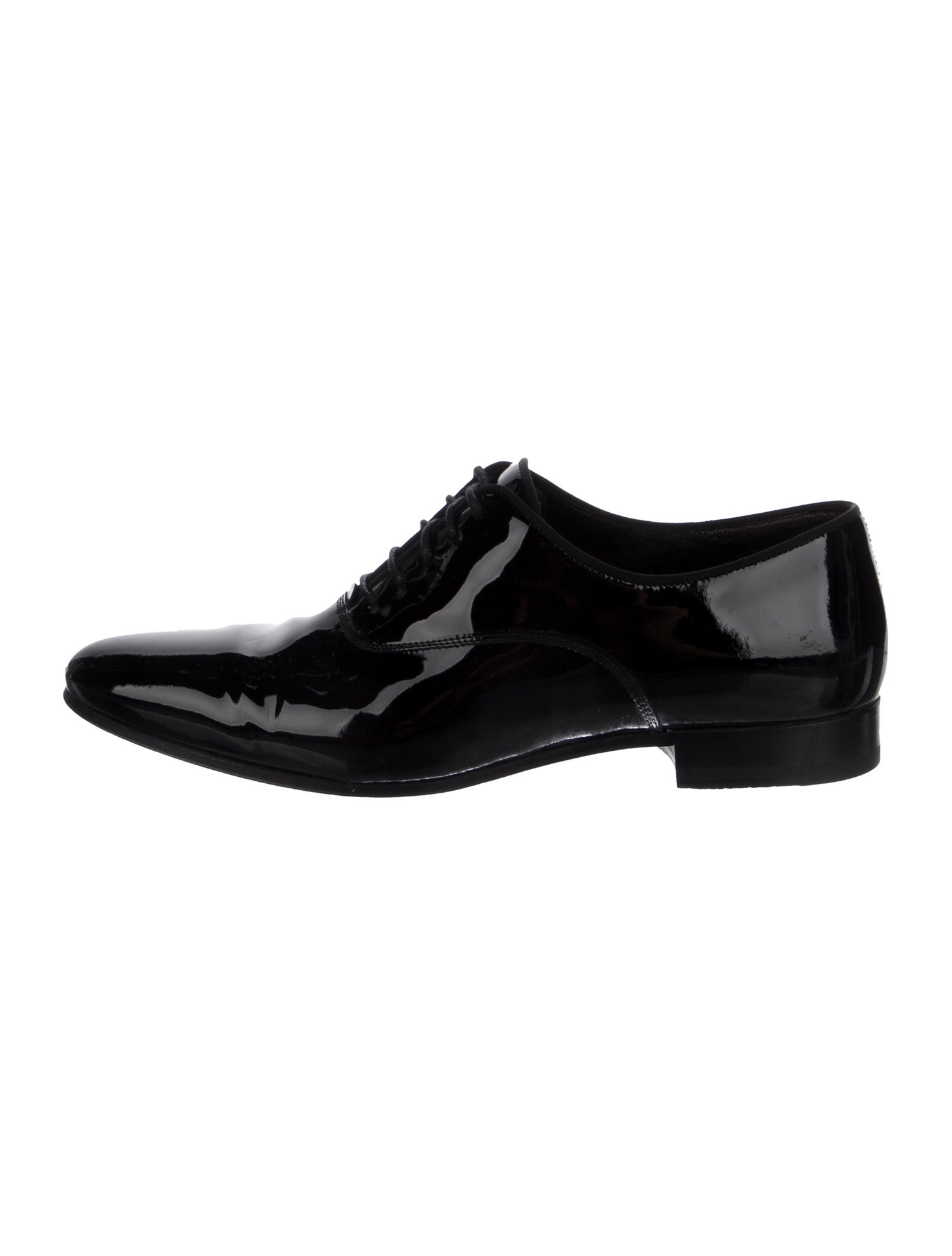 Saint Laurent Patent Leather Grosgrain Trim Oxfords