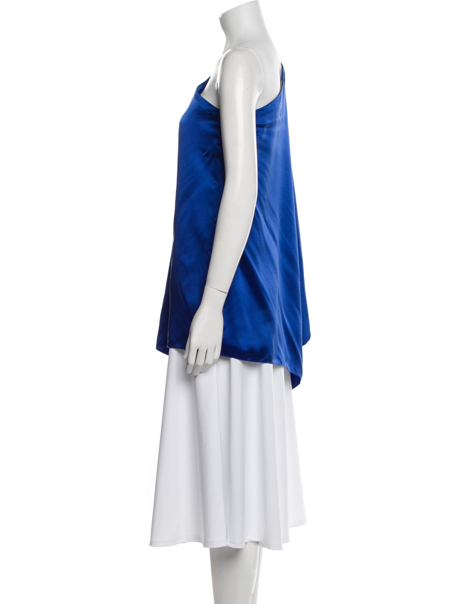 Saint Laurent Silk One-Shoulder Tunic w/ Tags