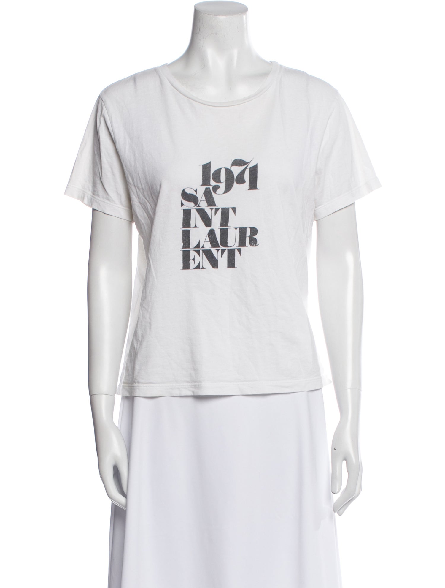 Saint Laurent Graphic Print Crew Neck T-Shirt