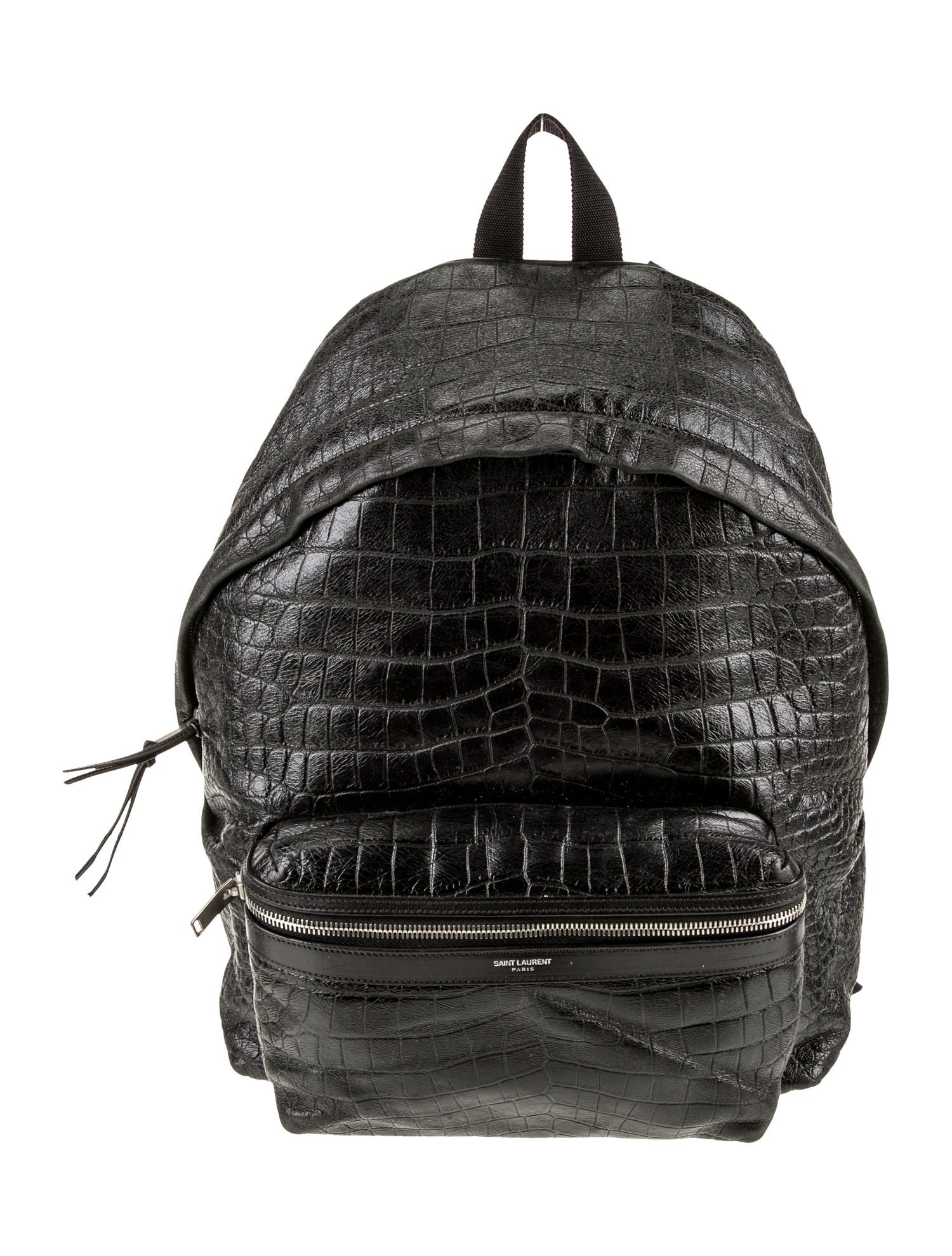 Saint Laurent Embossed Leather Backpack
