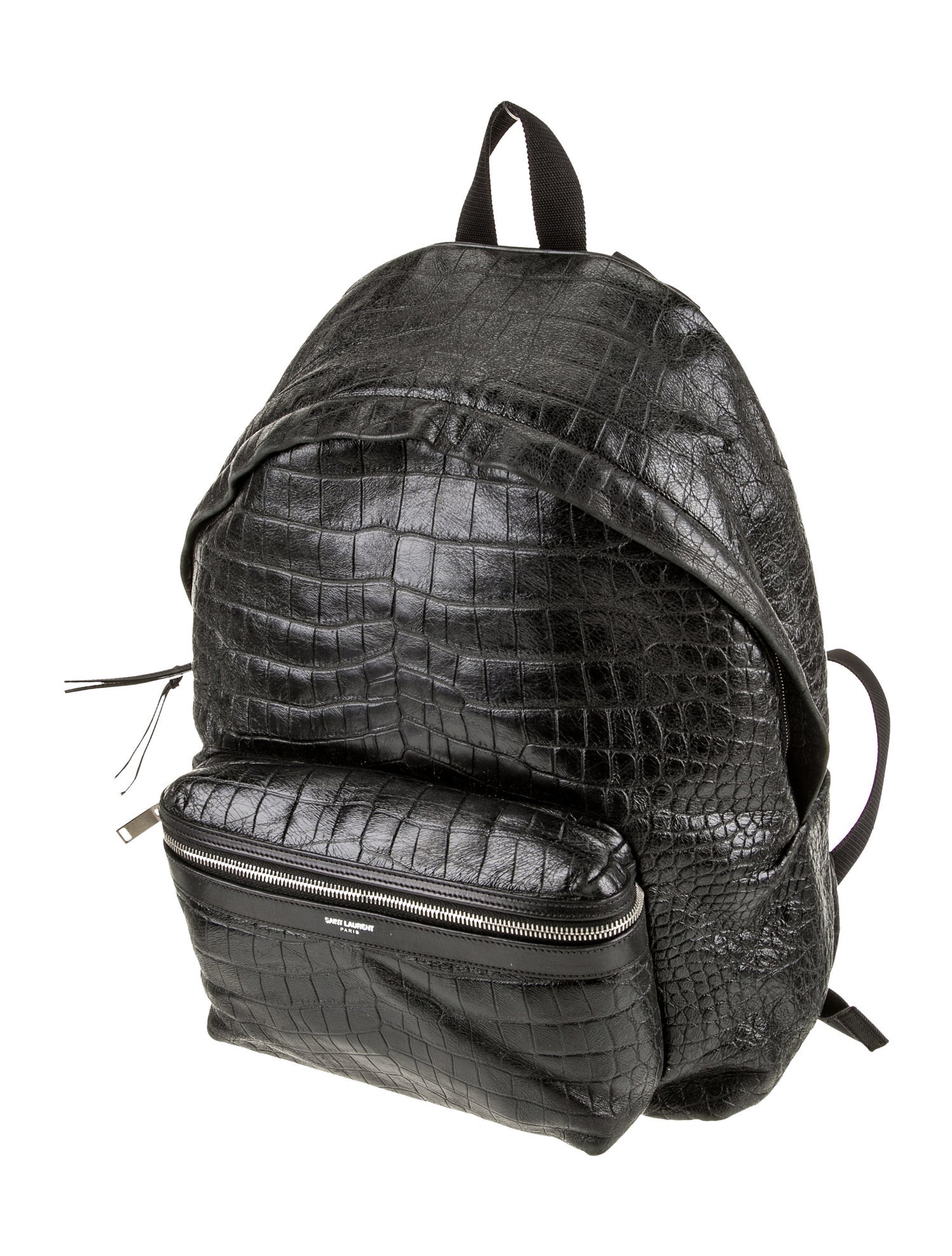 Saint Laurent Embossed Leather Backpack