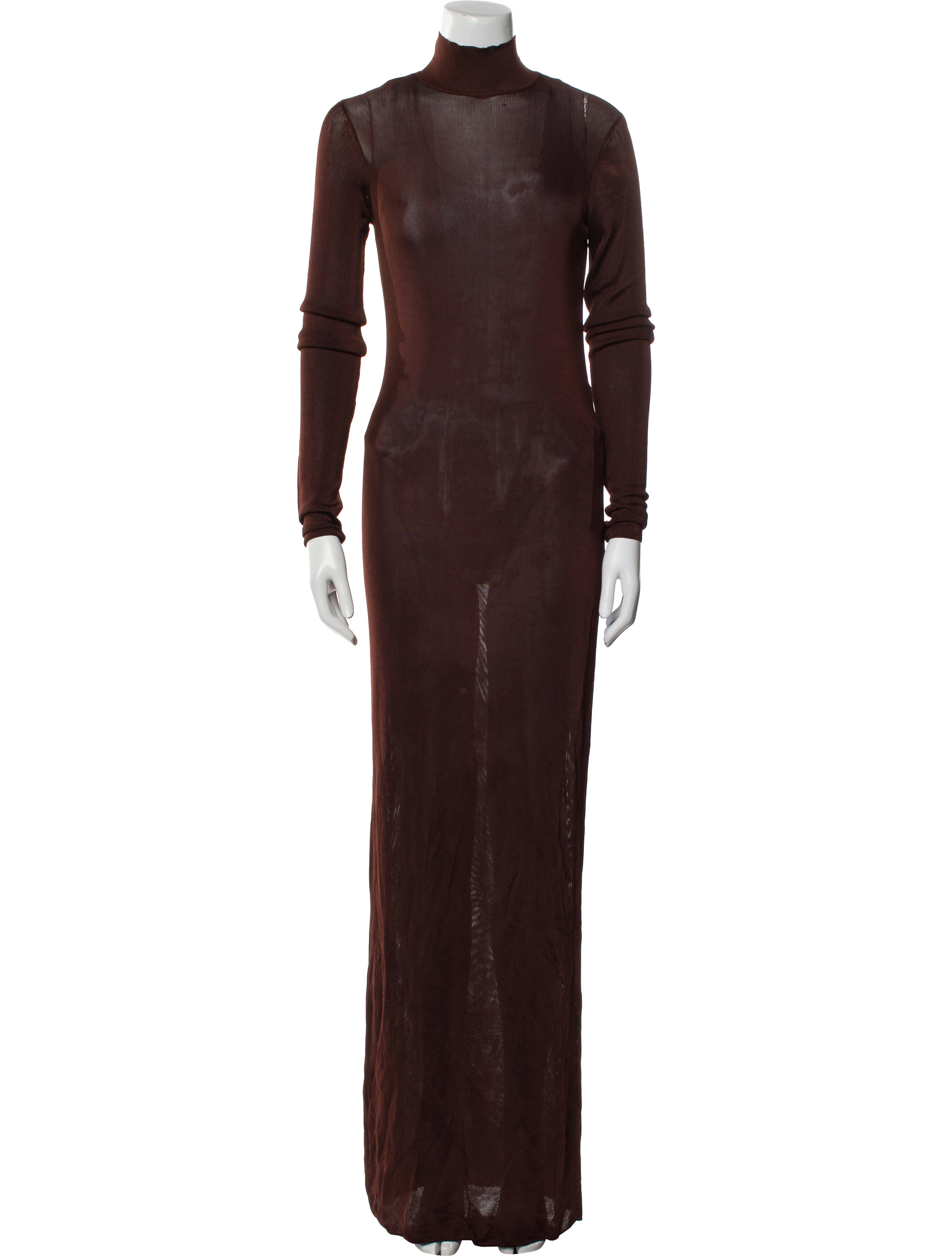 Saint Laurent Turtleneck Long Dress