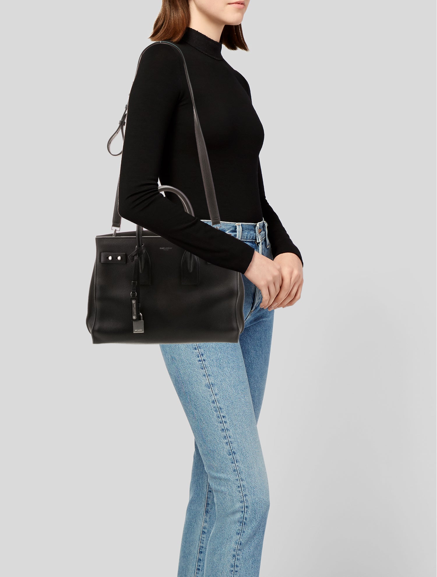 Saint Laurent Leather Sac De Jour