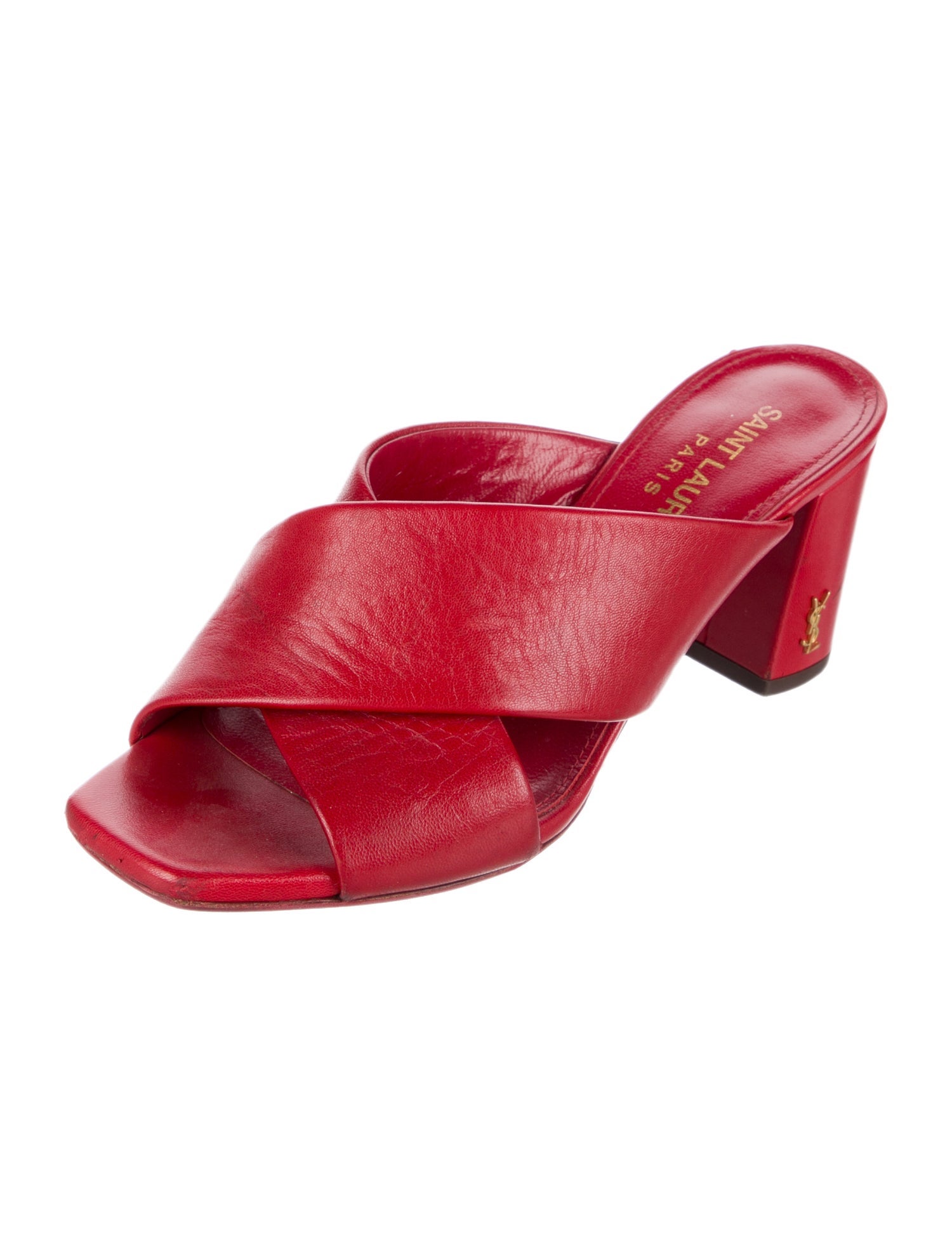 Saint Laurent Leather Slides