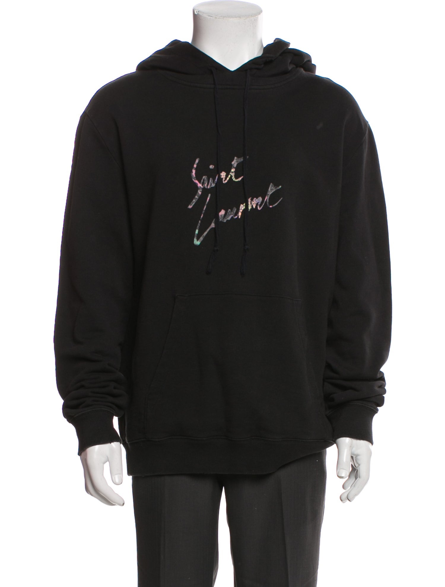 Saint Laurent Graphic Print Mock Neck Pullover