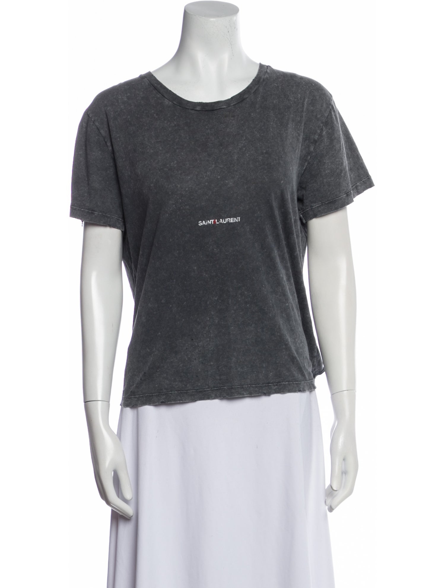 Saint Laurent Scoop Neck Short Sleeve T-Shirt