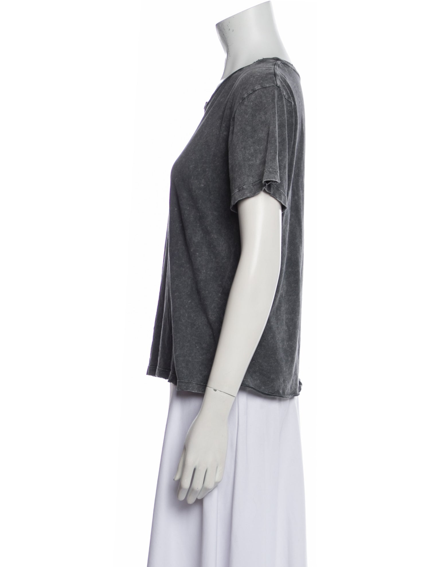 Saint Laurent Scoop Neck Short Sleeve T-Shirt