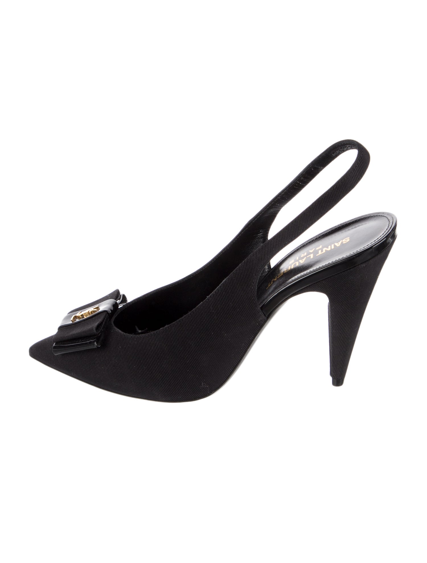 Saint Laurent Bow Accents Slingback Pumps