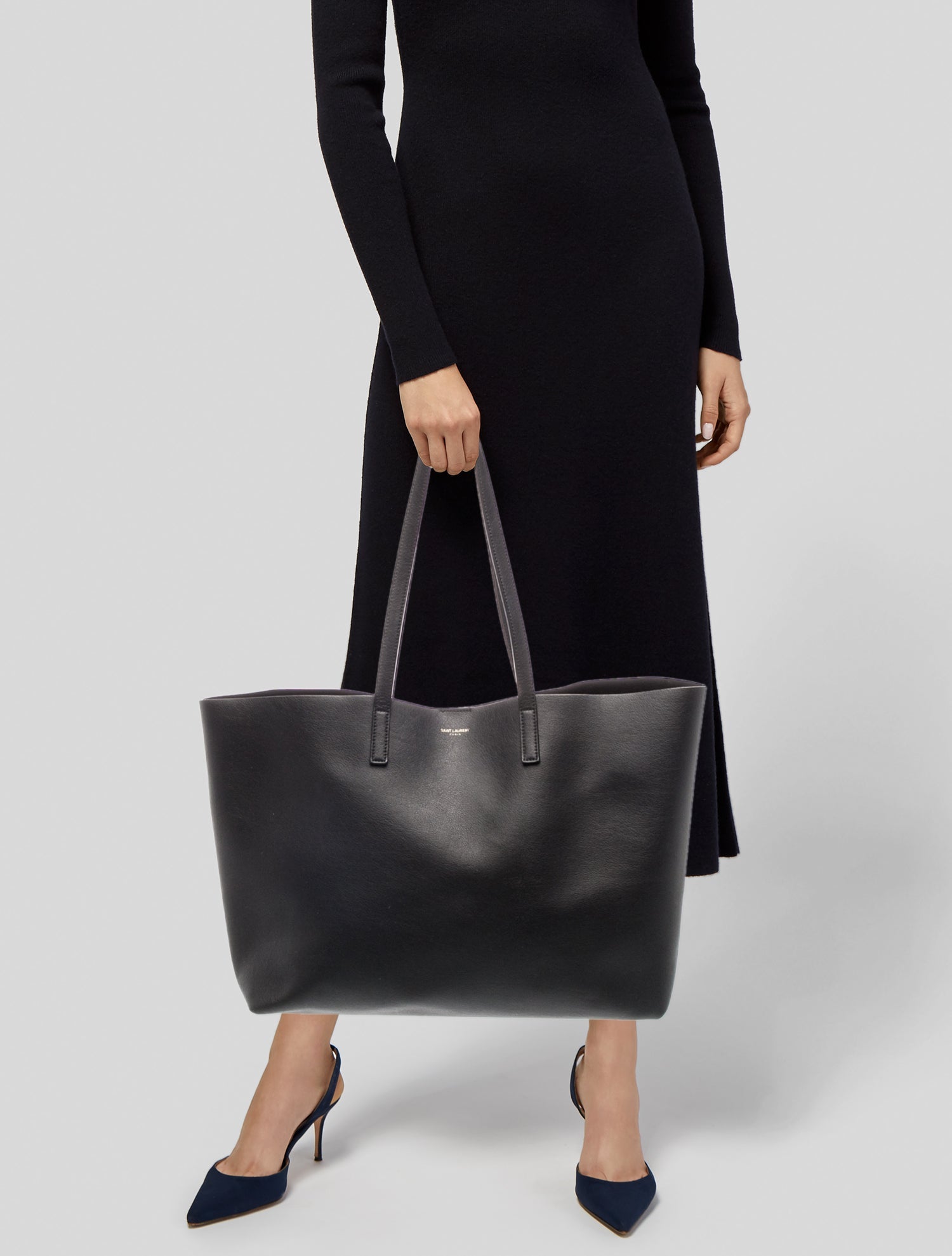 Saint Laurent Leather Tote Large