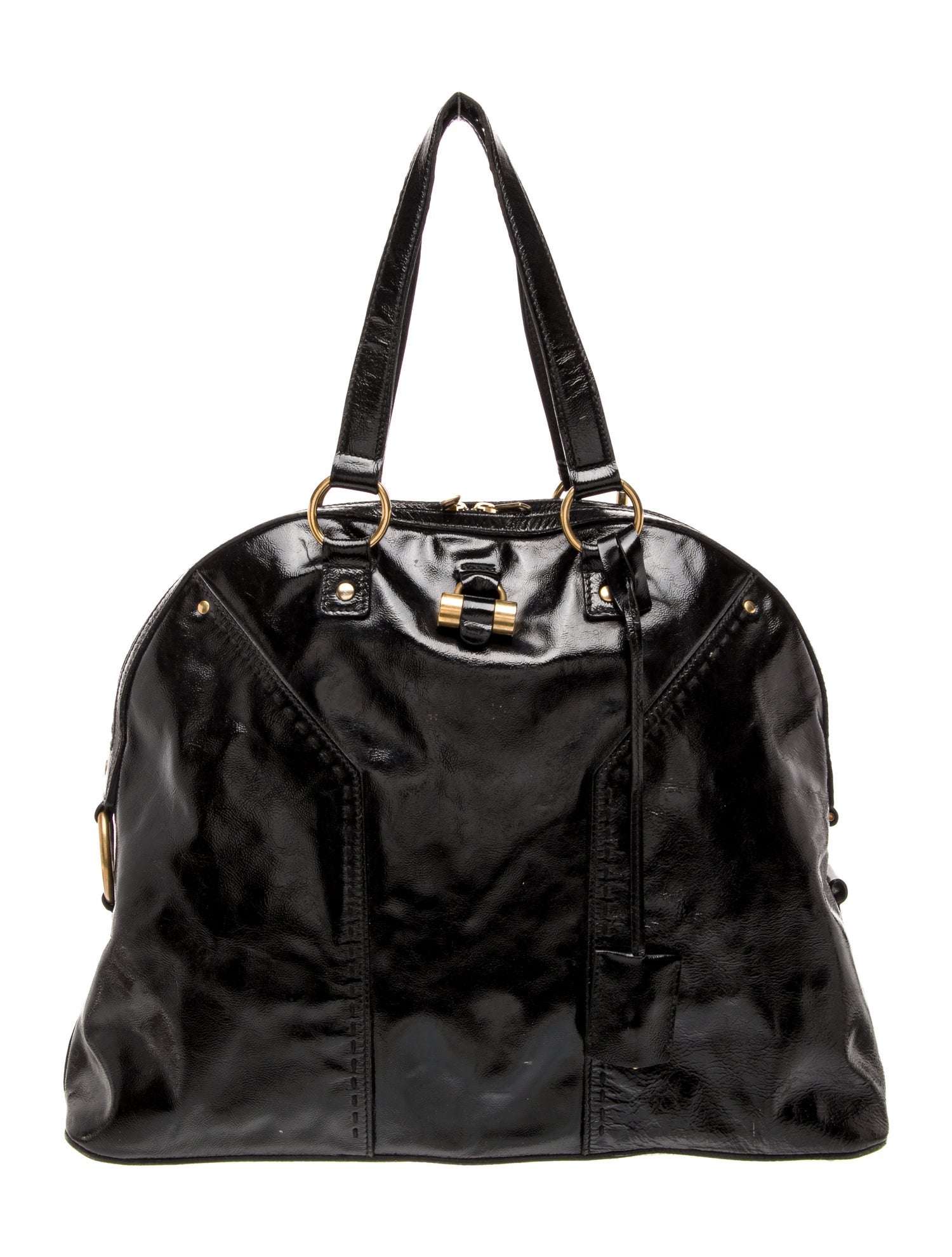 Yves Saint Laurent Rive Gauche Patent Leather Oversized Muse Vintage