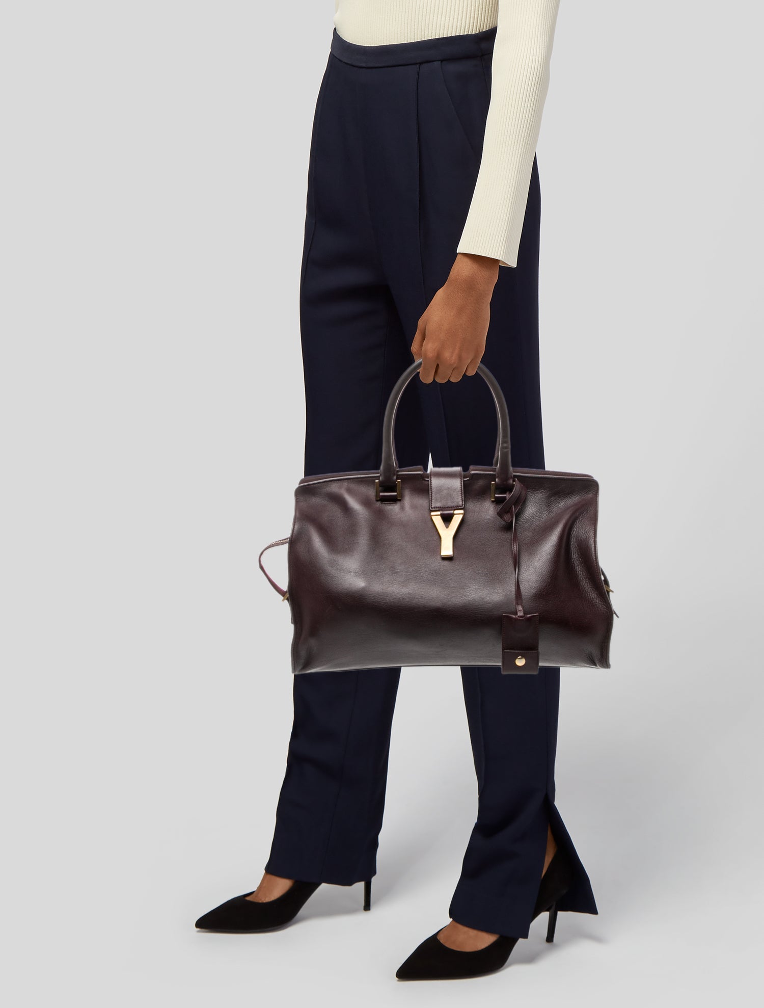 Saint Laurent Leather Y Cabas Medium