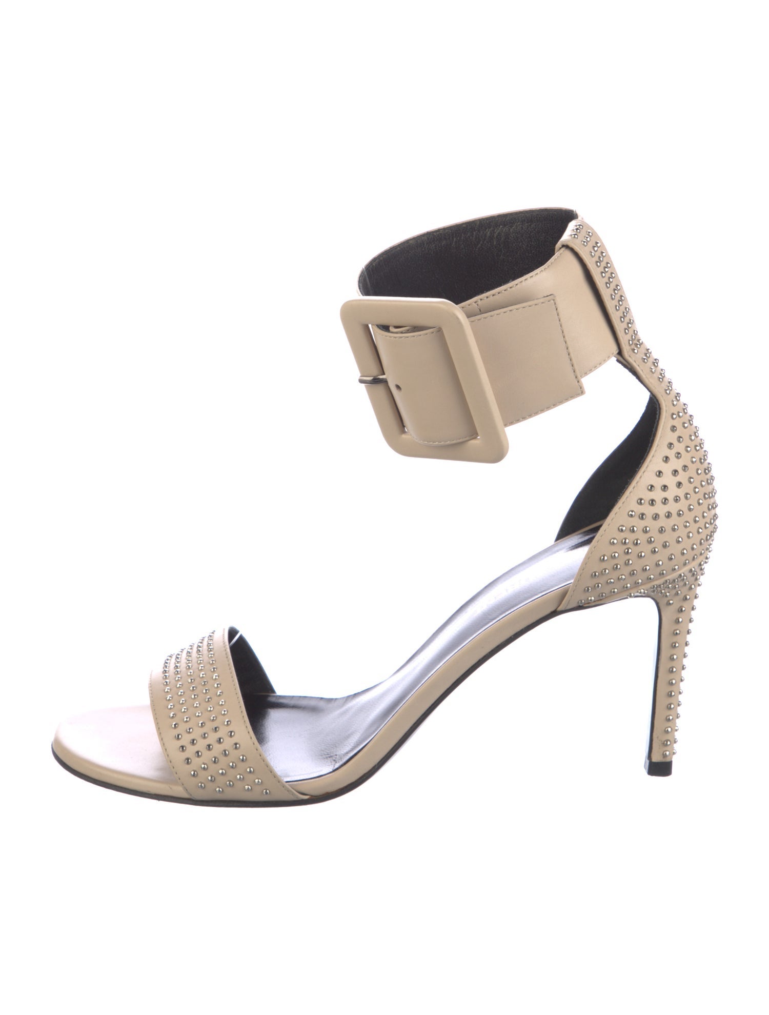 Saint Laurent Leather Studded Accents Sandals