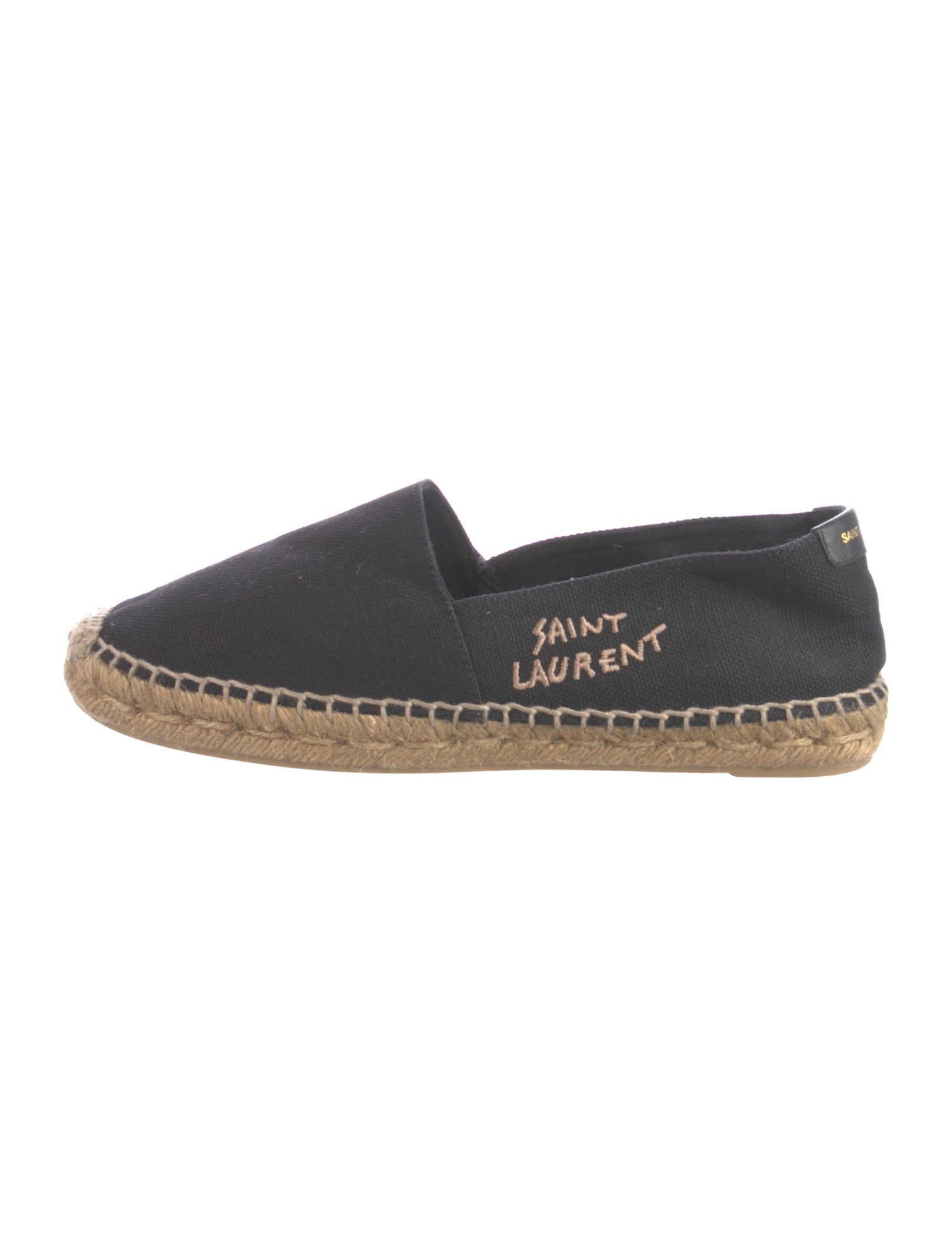 Saint Laurent Canvas Embroidered Accent Espadrilles
