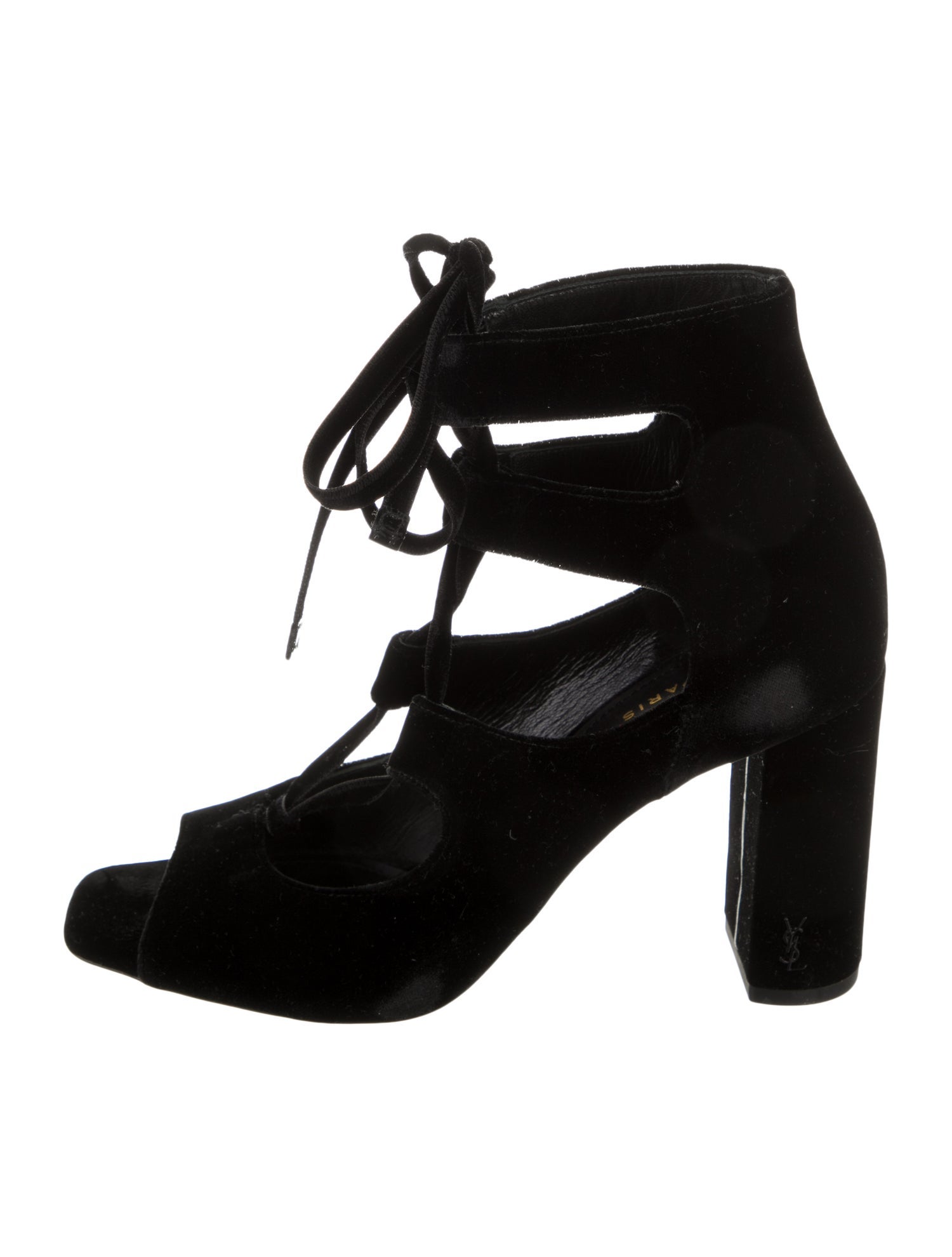 Saint Laurent Velvet T-Strap Pumps