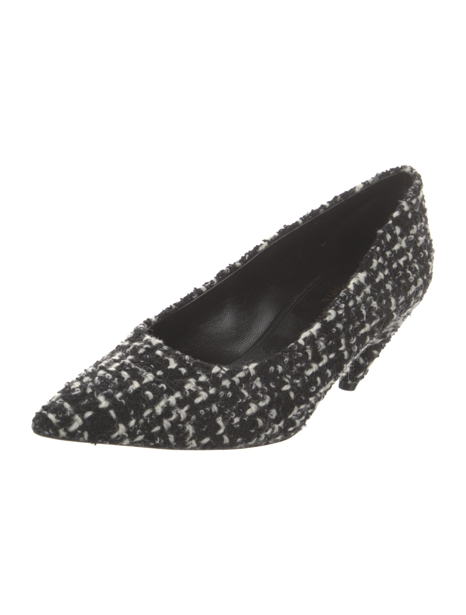 Saint Laurent Tweed Tweed Pattern Pumps
