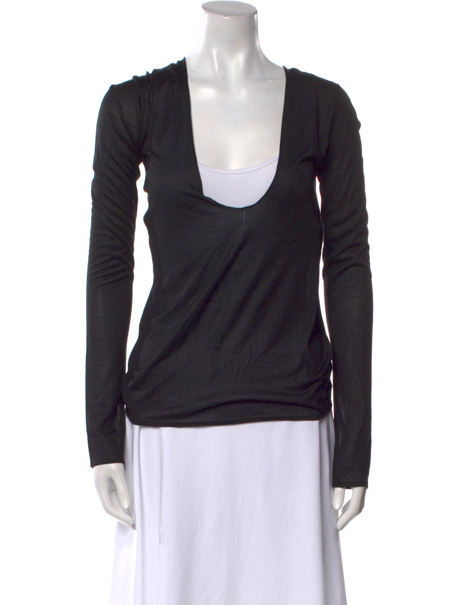 Saint Laurent Silk Cowl Neck Top w/ Tags