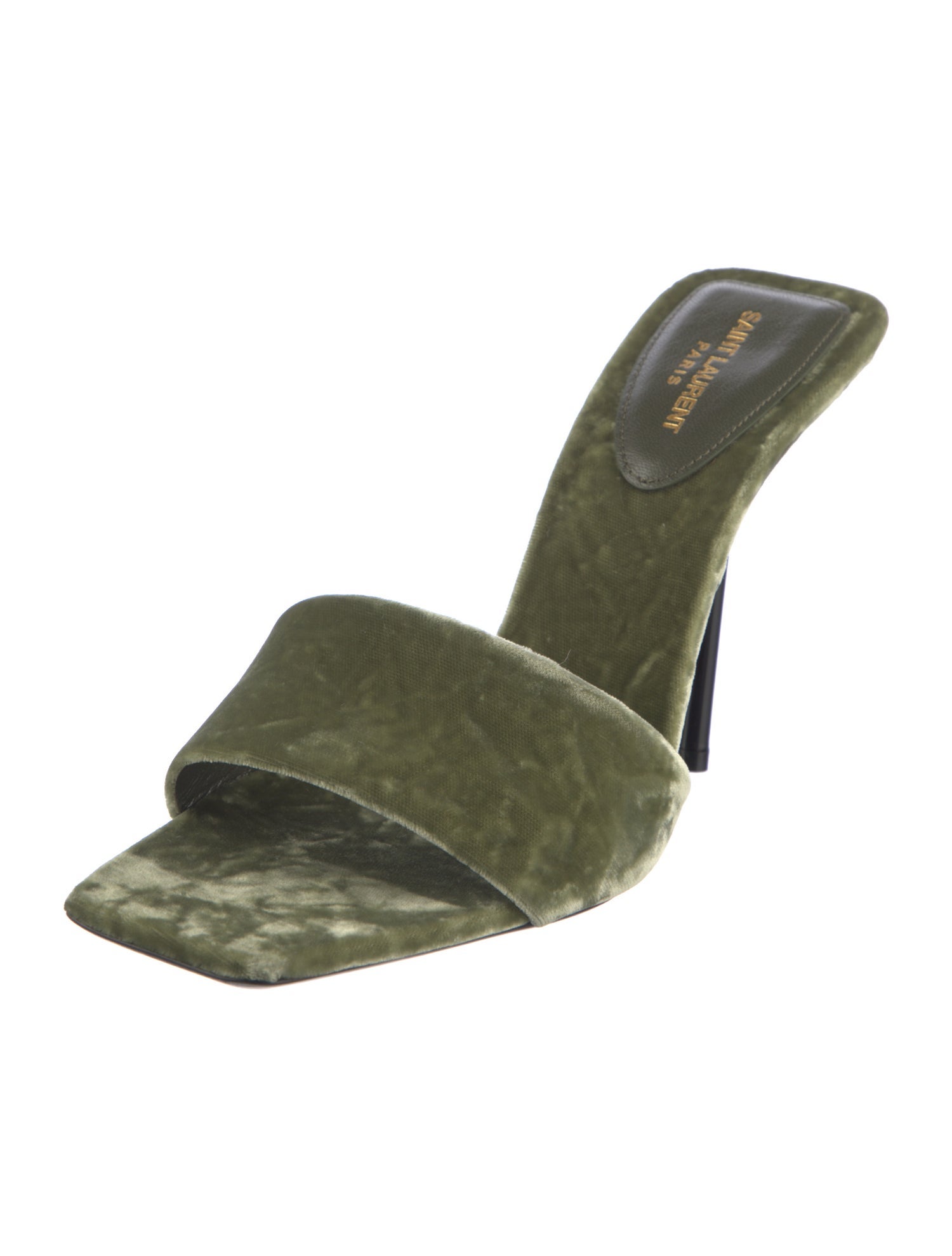 Saint Laurent Velvet Slides