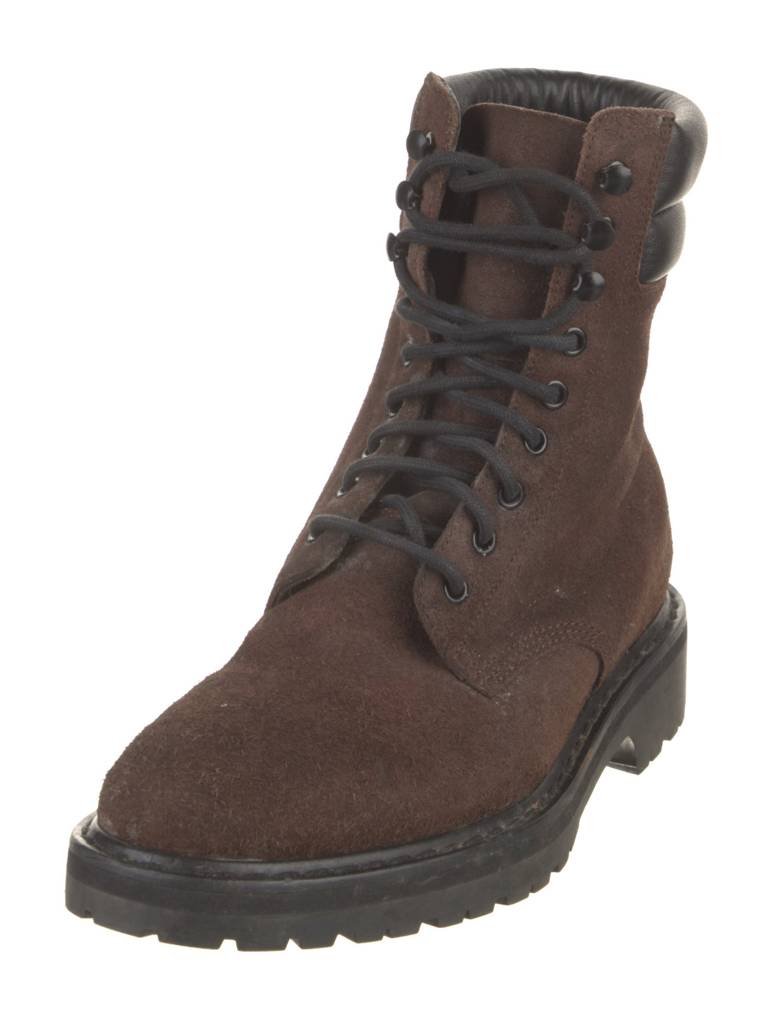 Saint Laurent Suede Combat Boots