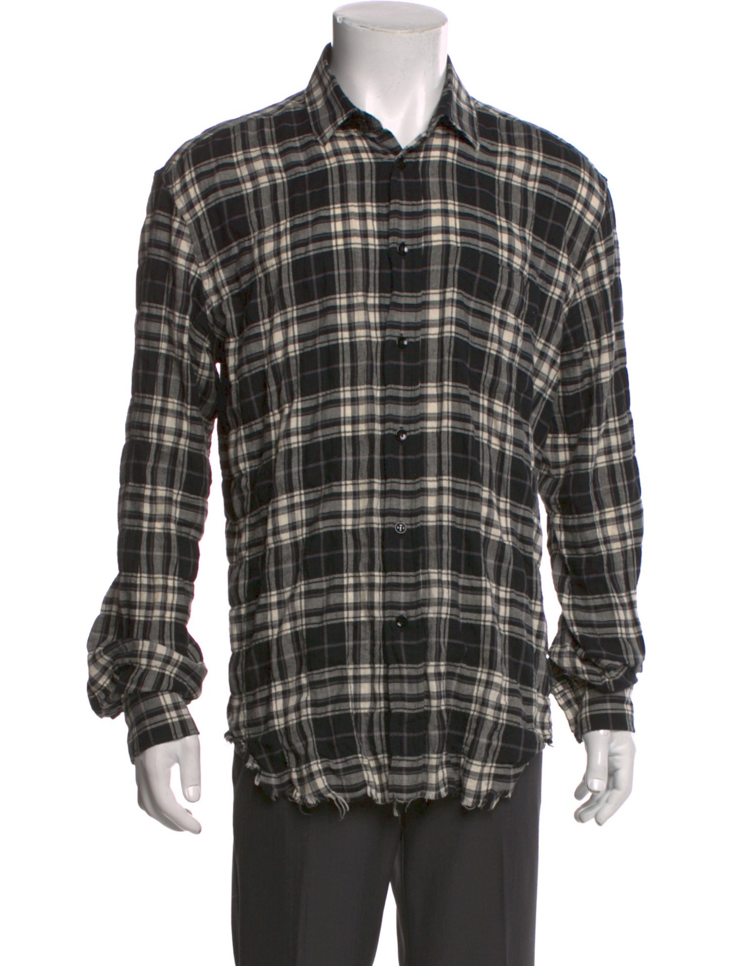 Saint Laurent 2016 Plaid Print Shirt