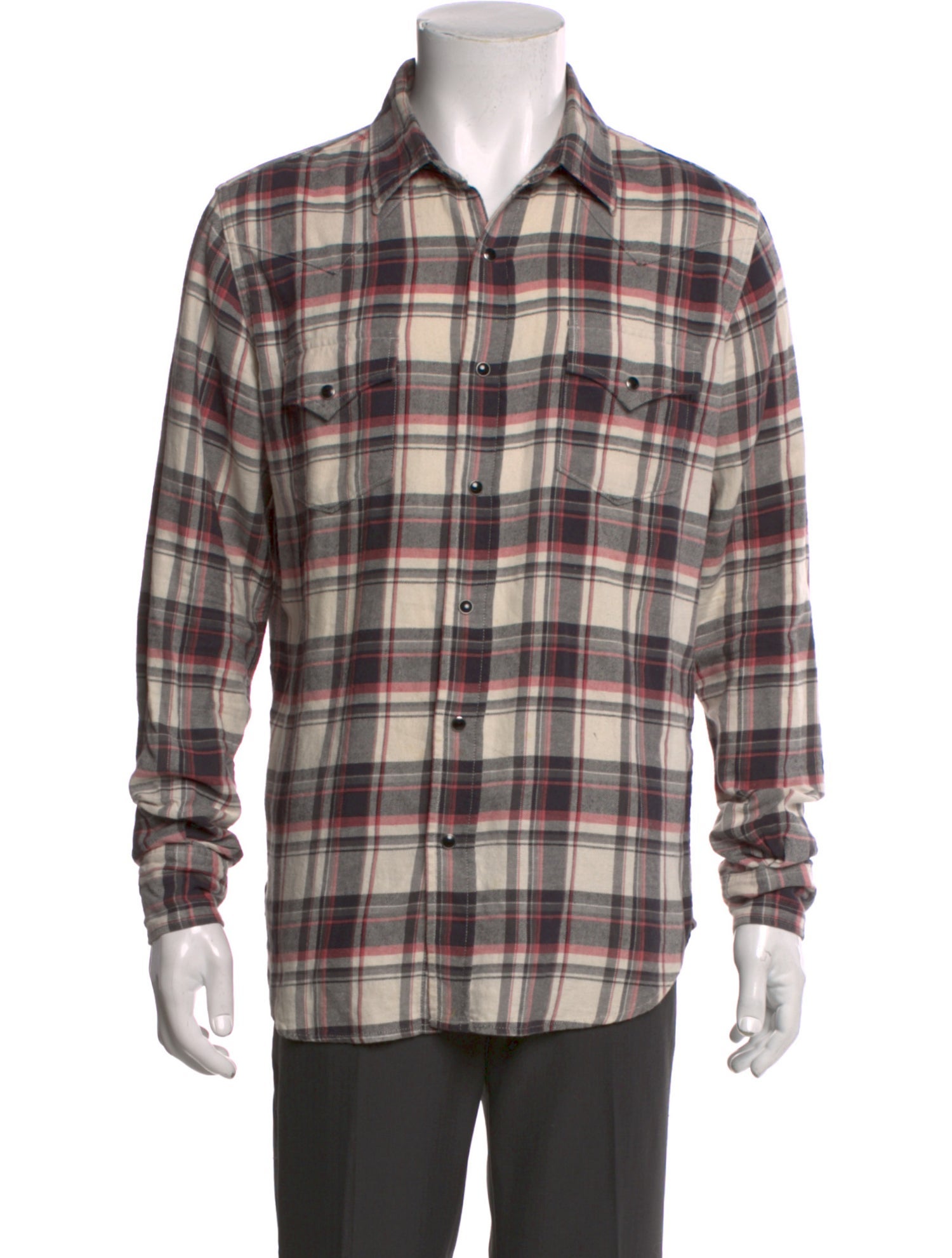 Saint Laurent 2017 Plaid Print Shirt