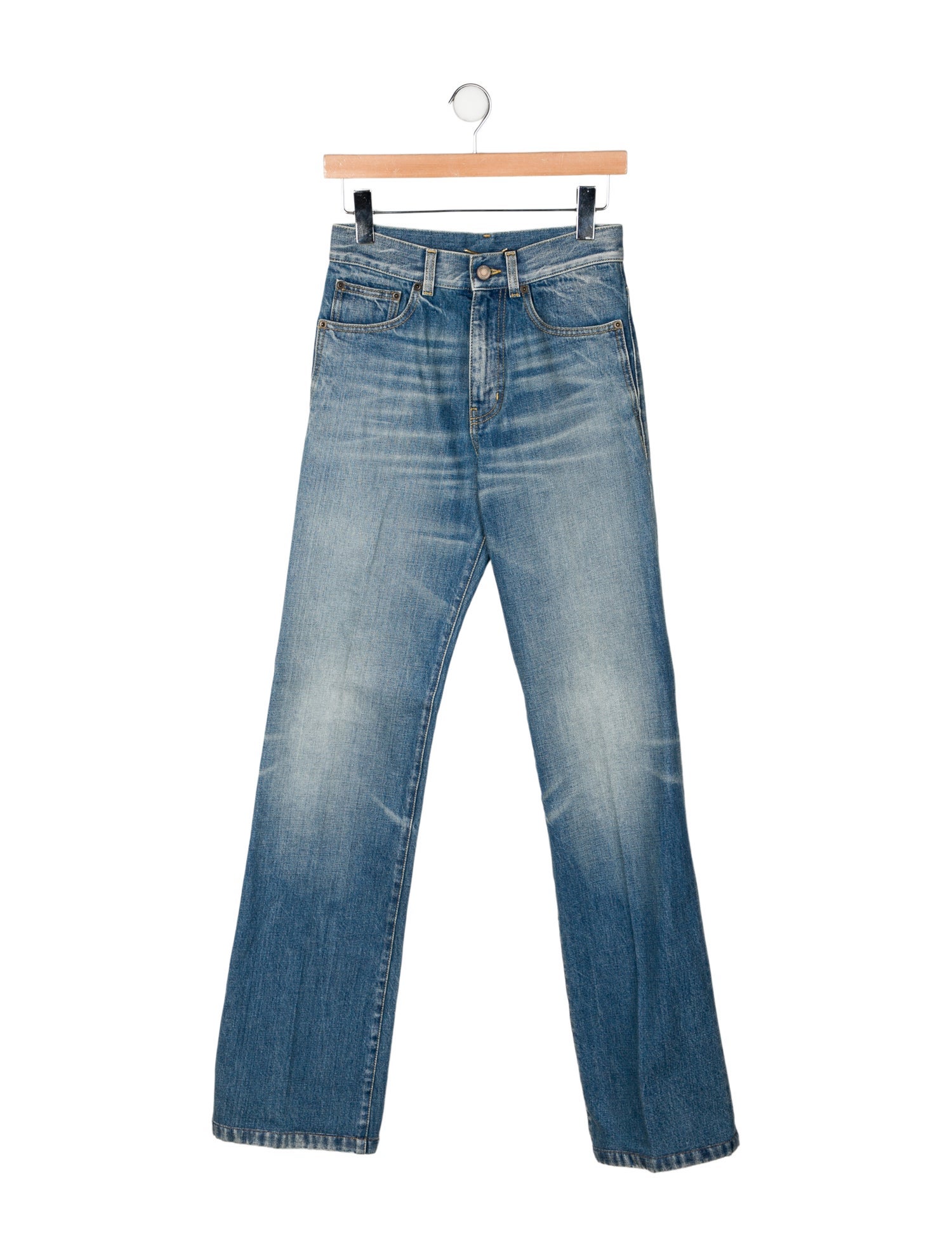 Saint Laurent High-Rise Wide Leg Jeans