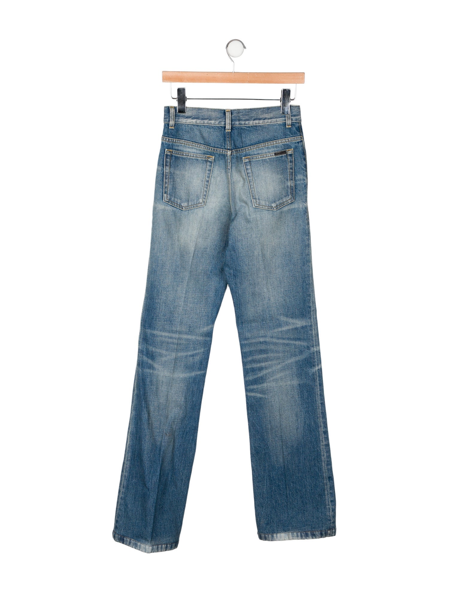 Saint Laurent High-Rise Wide Leg Jeans