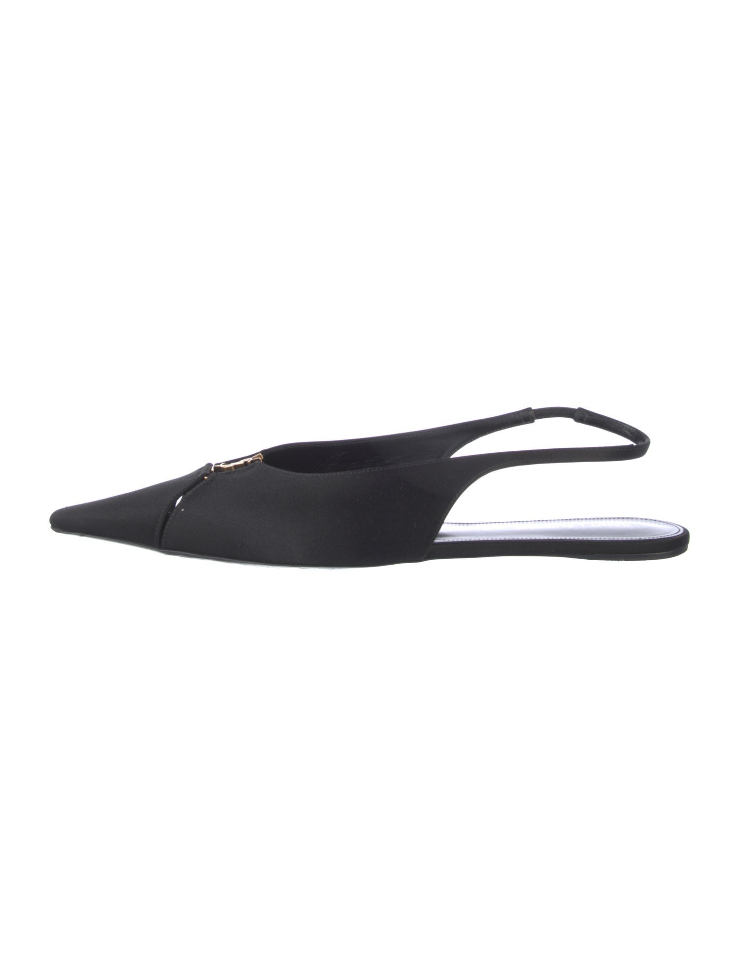 Saint Laurent Satin Slingback Flats