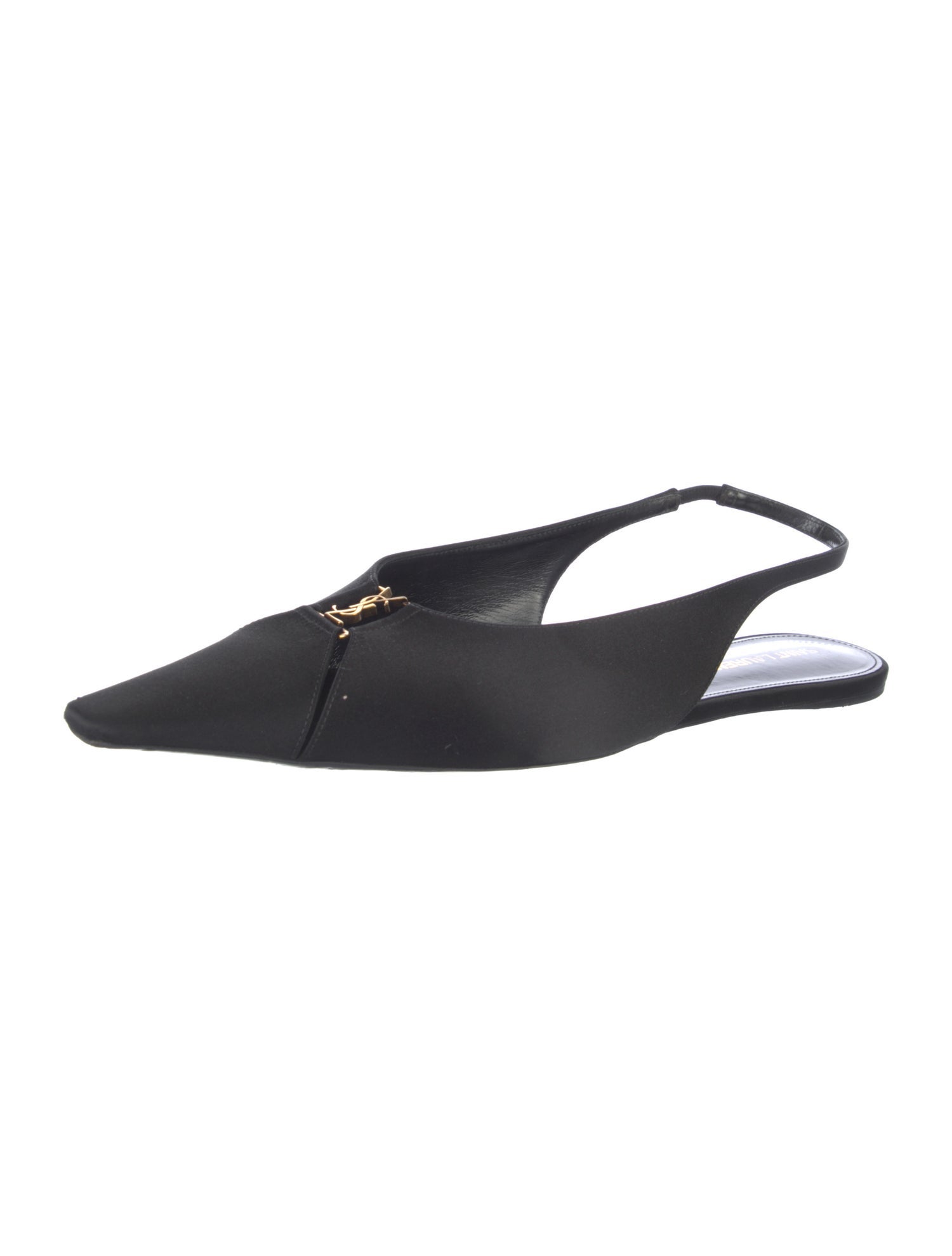 Saint Laurent Satin Slingback Flats