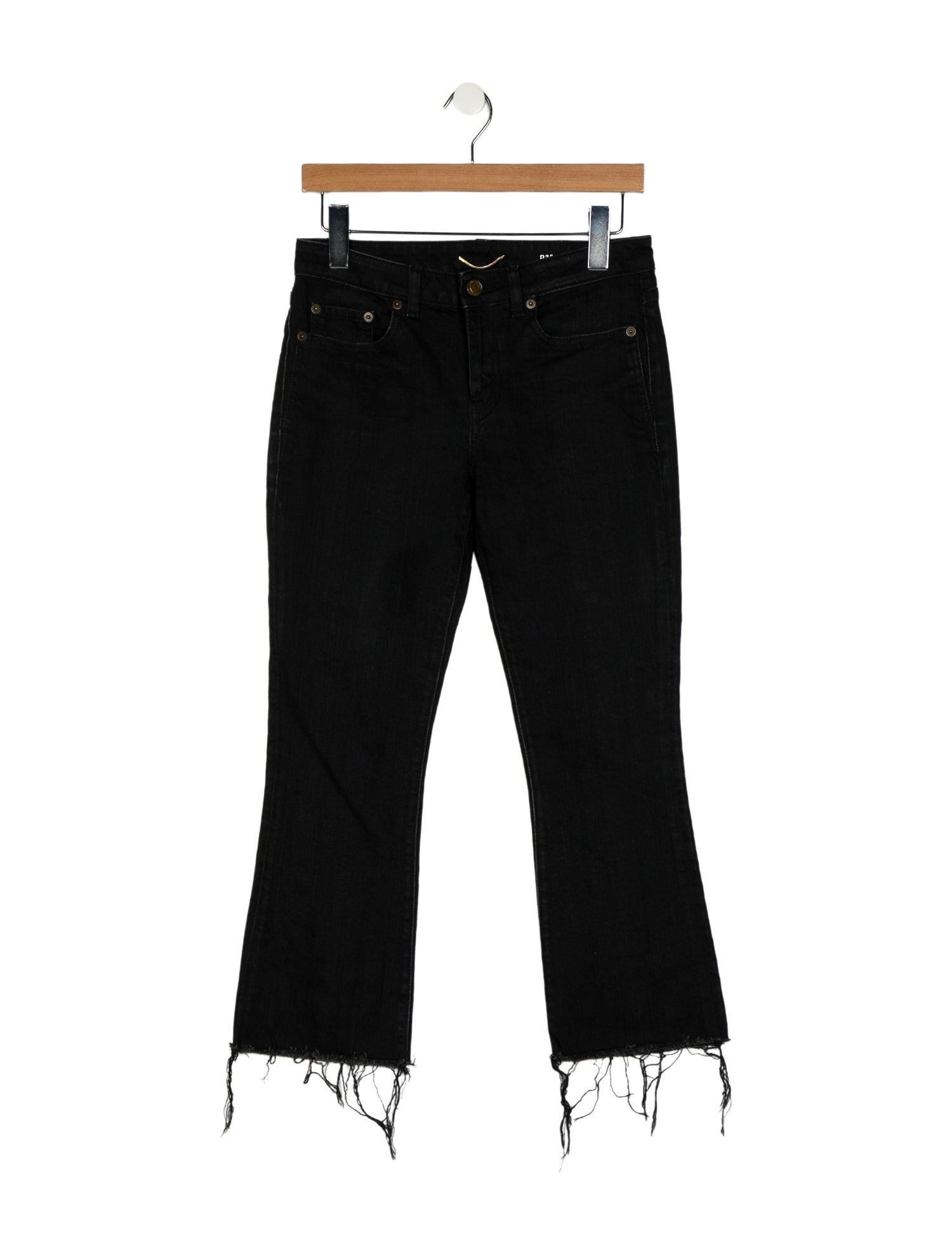 Saint Laurent Mid-Rise Straight Leg Jeans