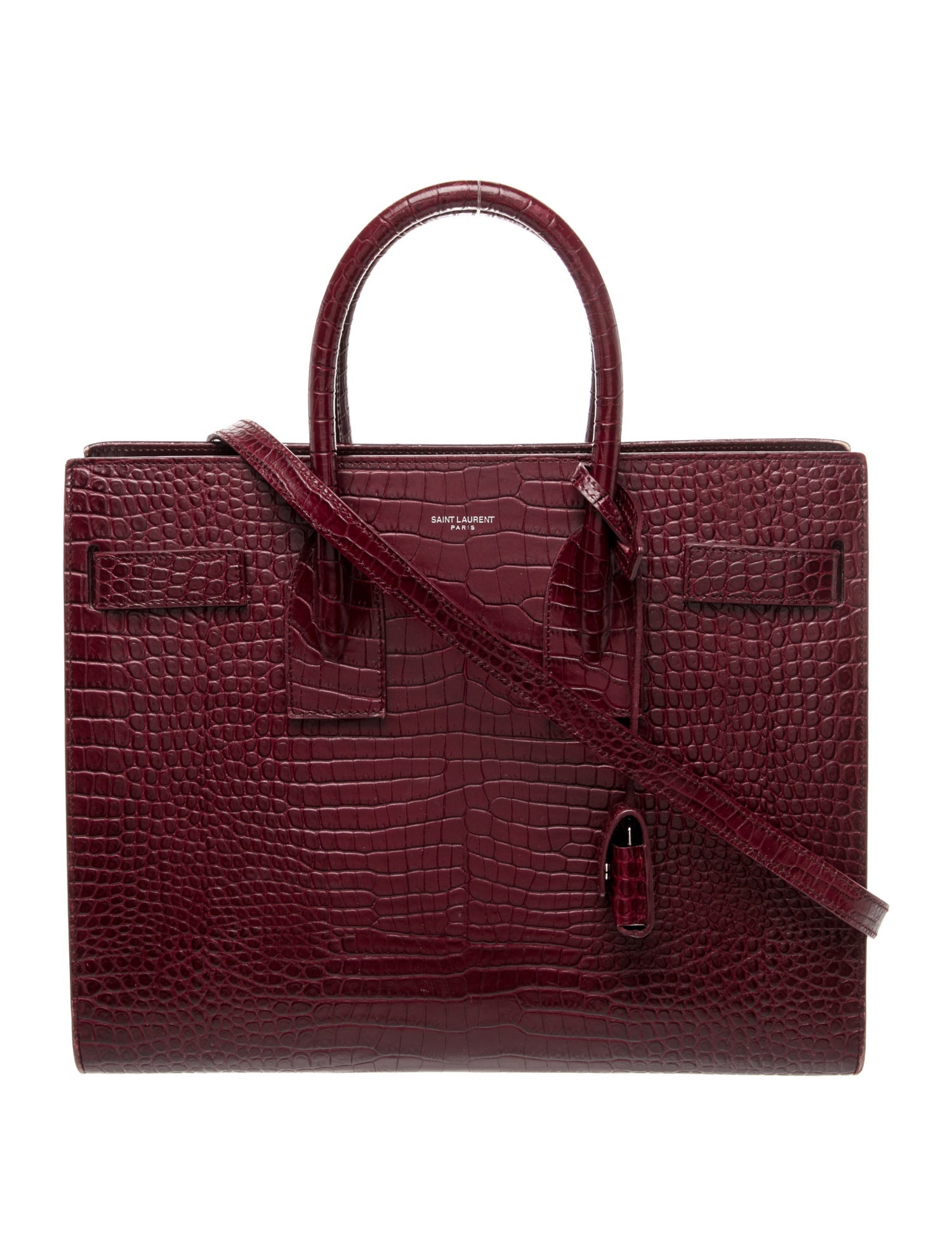 Saint Laurent Crocodile Top Handle Bag