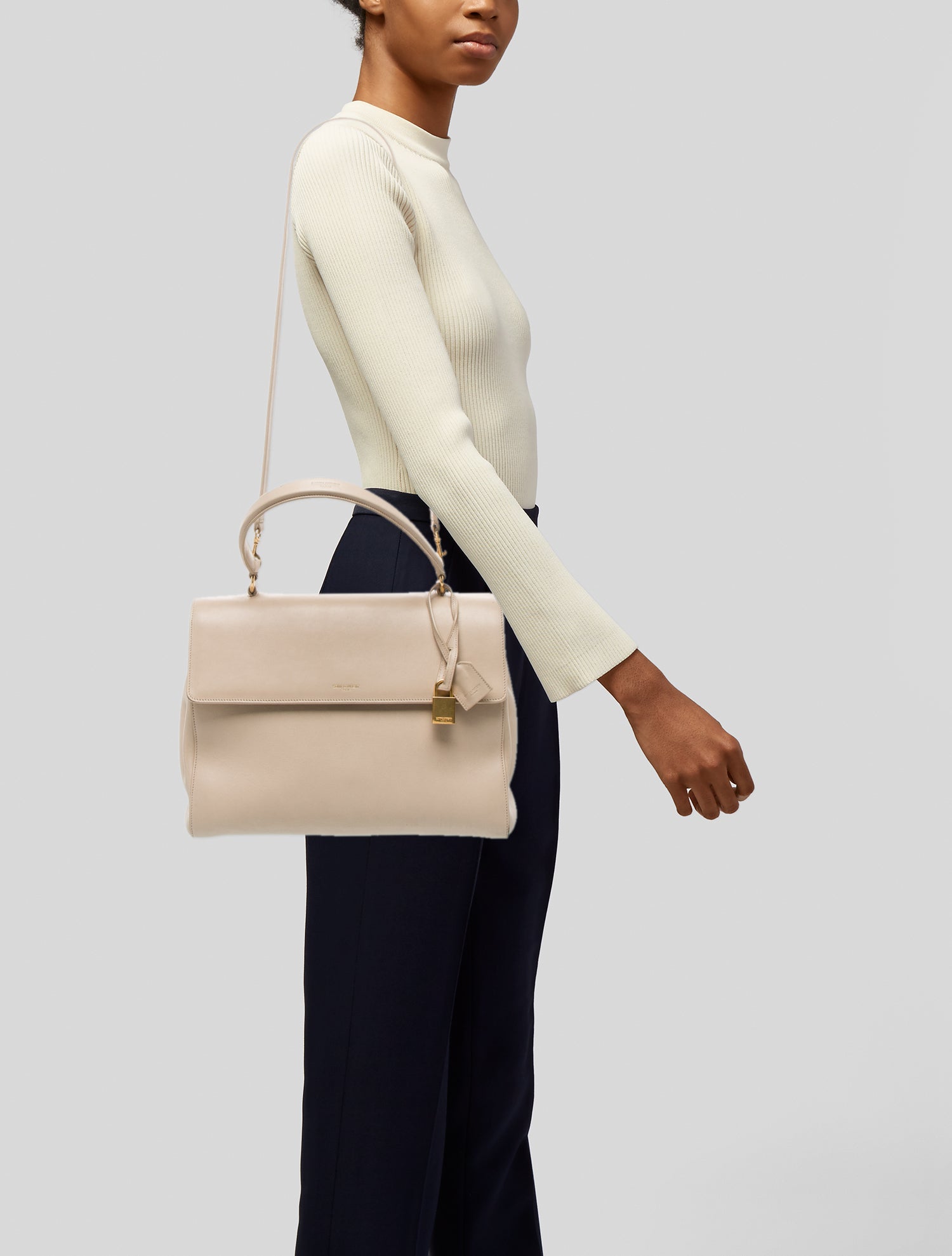 Saint Laurent Leather Top Handle Bag