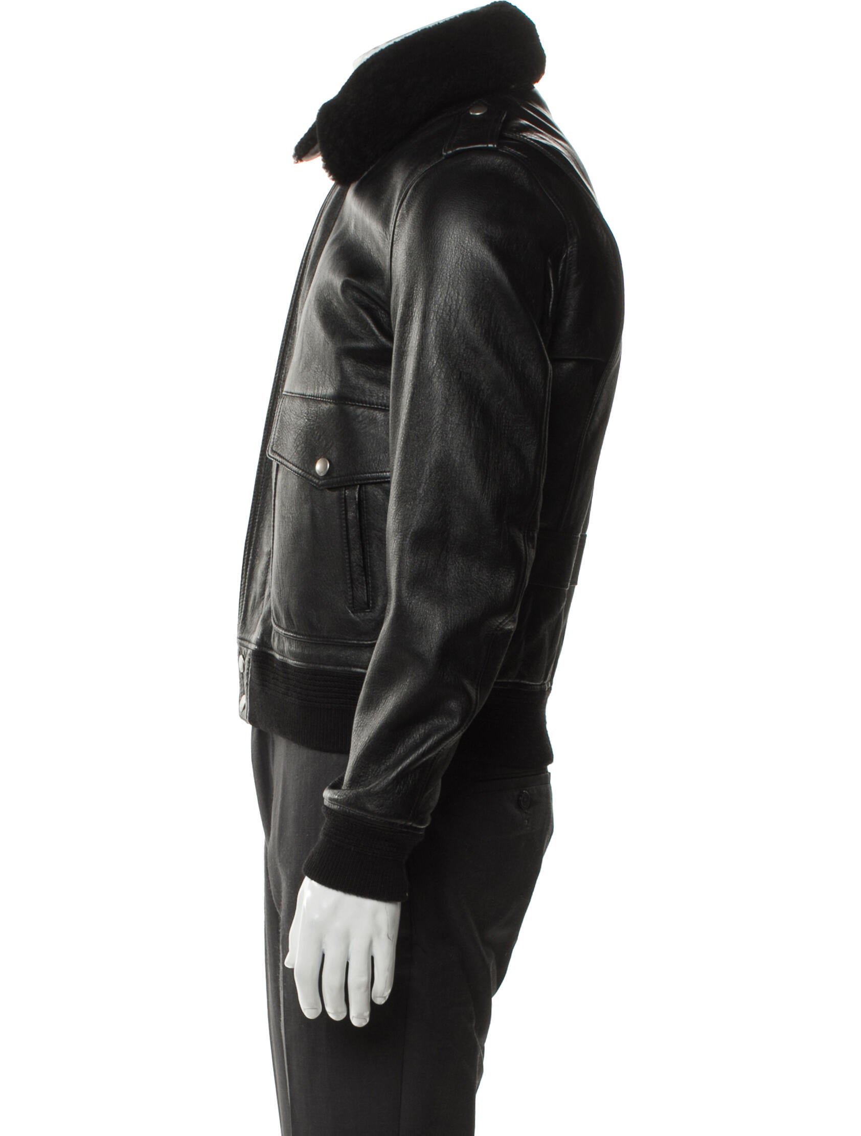 Saint Laurent 2019 Shearling Moto Jacket