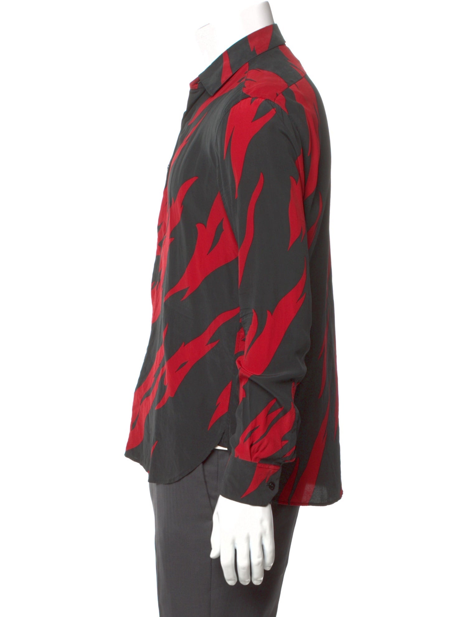 Saint Laurent Silk Striped Shirt